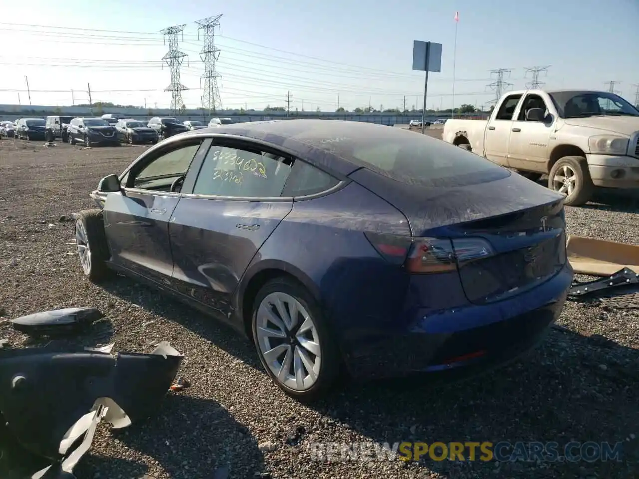 3 Photograph of a damaged car 5YJ3E1EA9NF192145 TESLA MODEL 3 2022