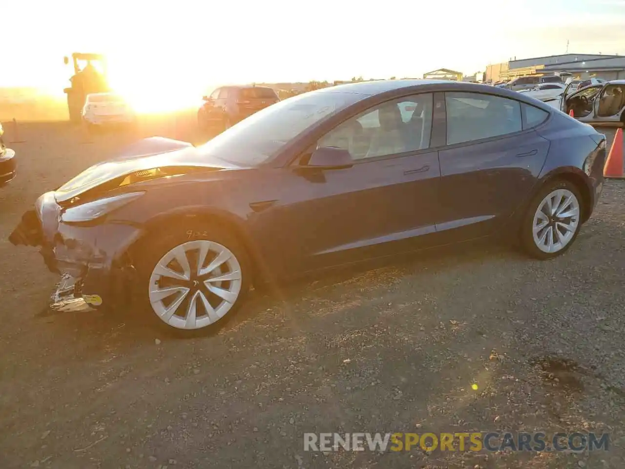 1 Photograph of a damaged car 5YJ3E1EA9NF193554 TESLA MODEL 3 2022