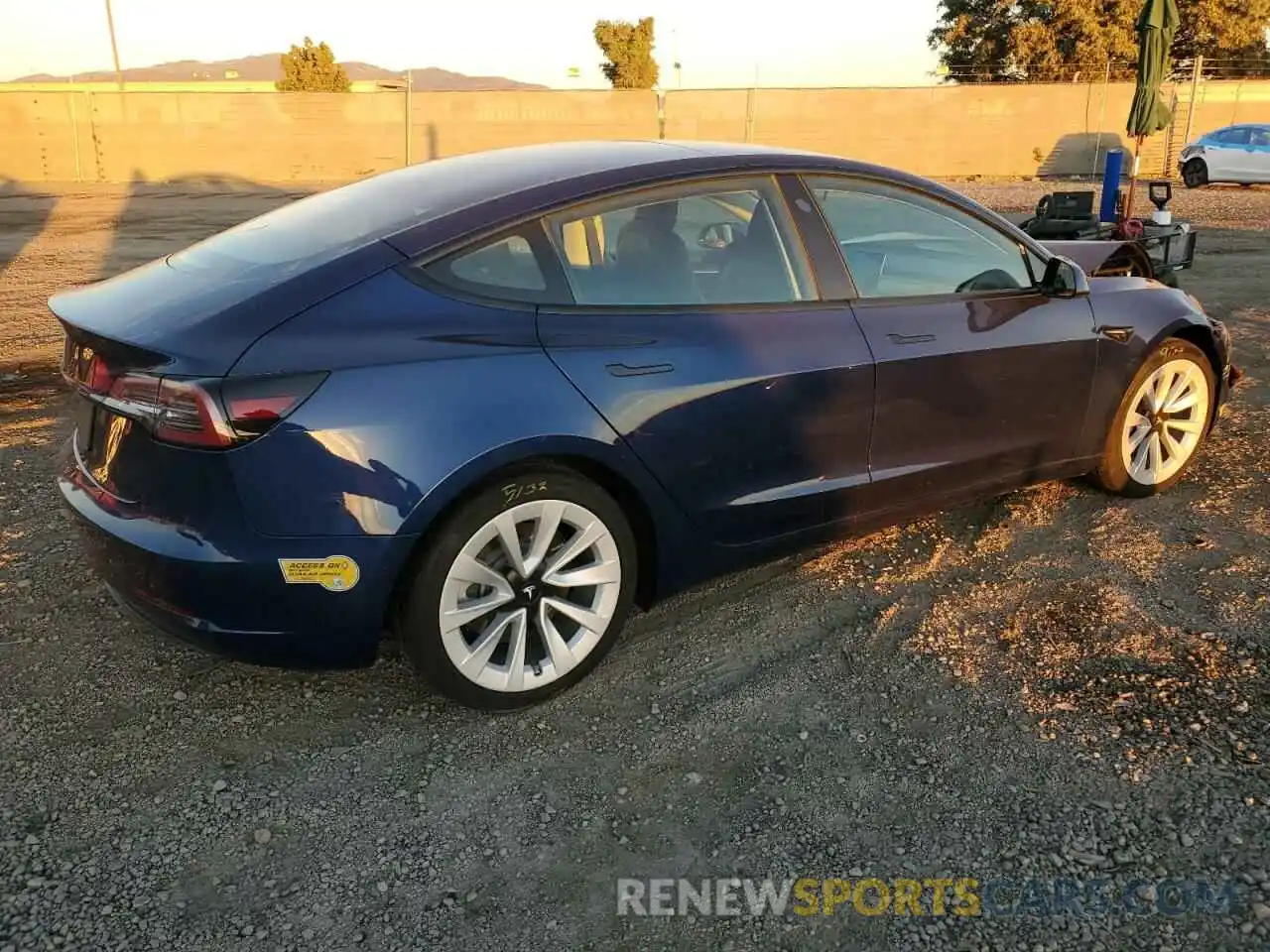 3 Photograph of a damaged car 5YJ3E1EA9NF193554 TESLA MODEL 3 2022