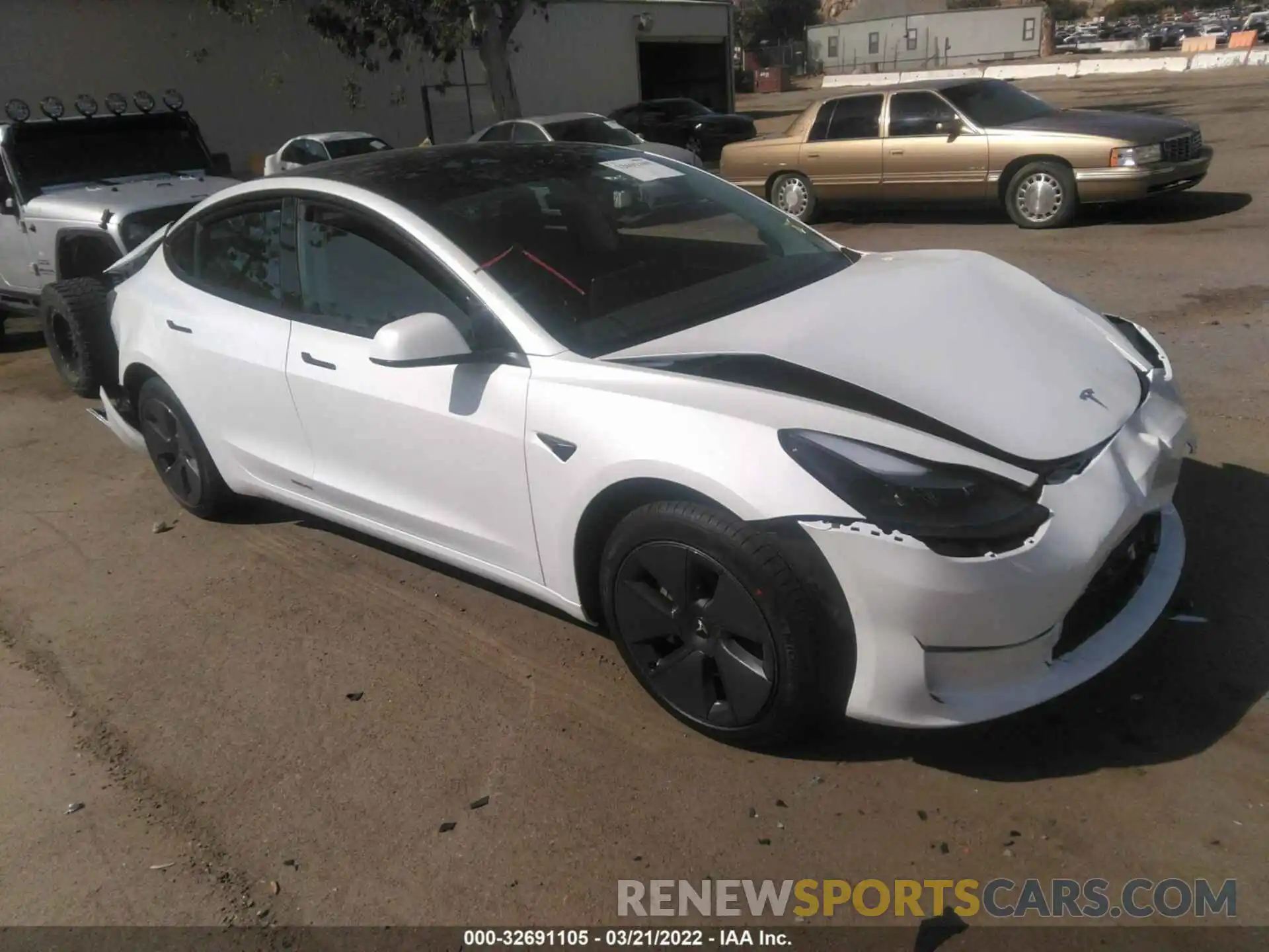 1 Photograph of a damaged car 5YJ3E1EA9NF201541 TESLA MODEL 3 2022