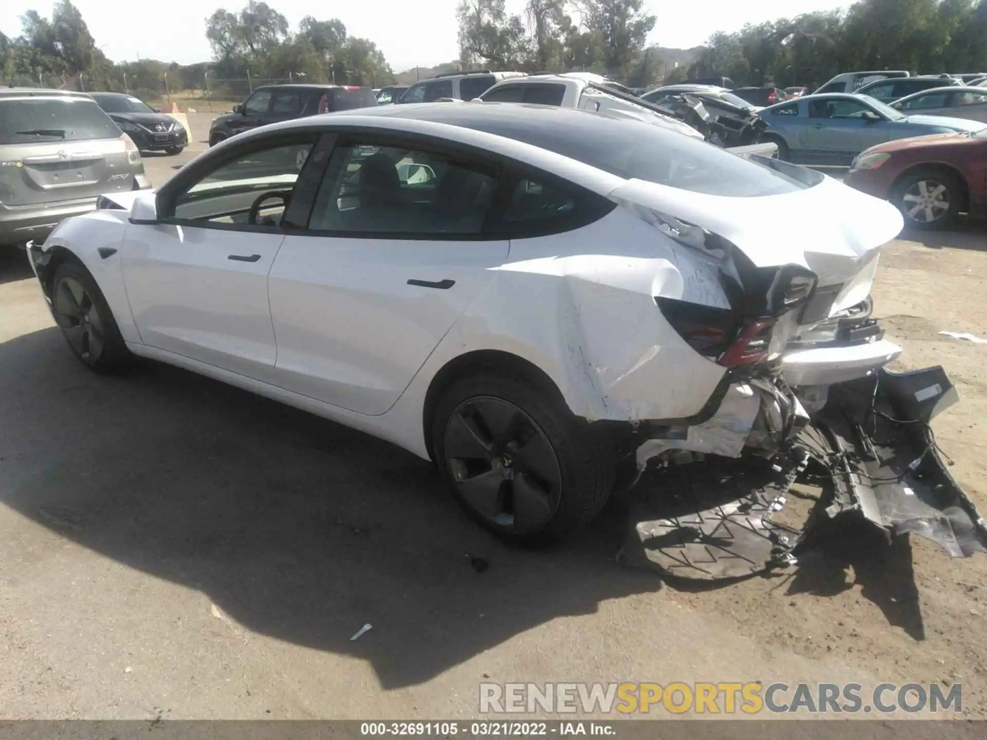 3 Photograph of a damaged car 5YJ3E1EA9NF201541 TESLA MODEL 3 2022