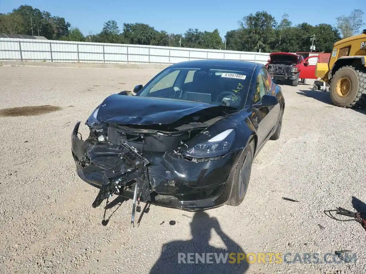 2 Photograph of a damaged car 5YJ3E1EA9NF307195 TESLA MODEL 3 2022