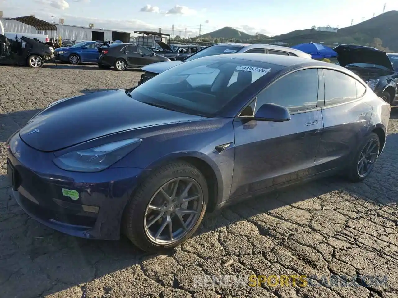 1 Photograph of a damaged car 5YJ3E1EA9NF373357 TESLA MODEL 3 2022