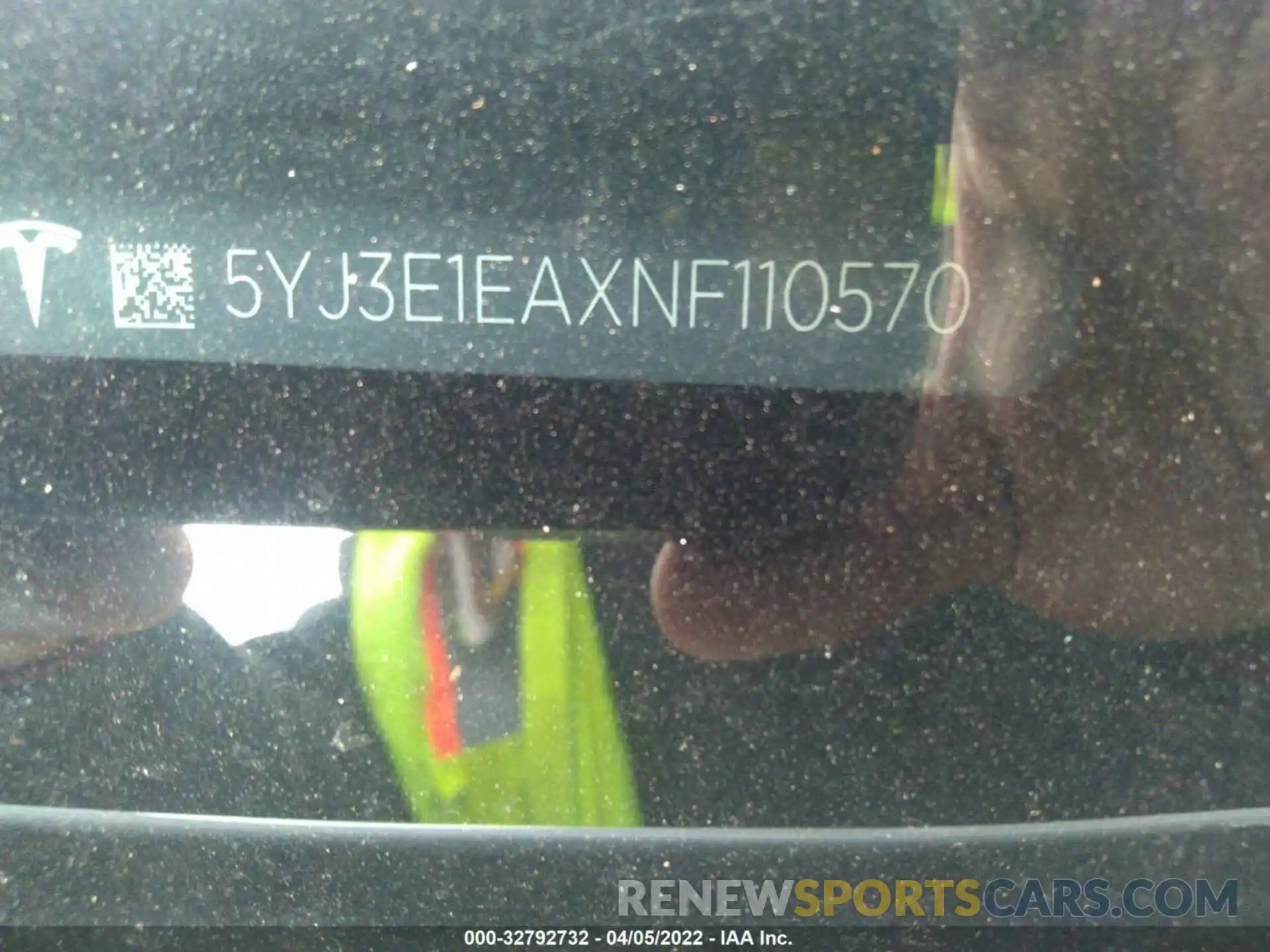 9 Photograph of a damaged car 5YJ3E1EAXNF110570 TESLA MODEL 3 2022