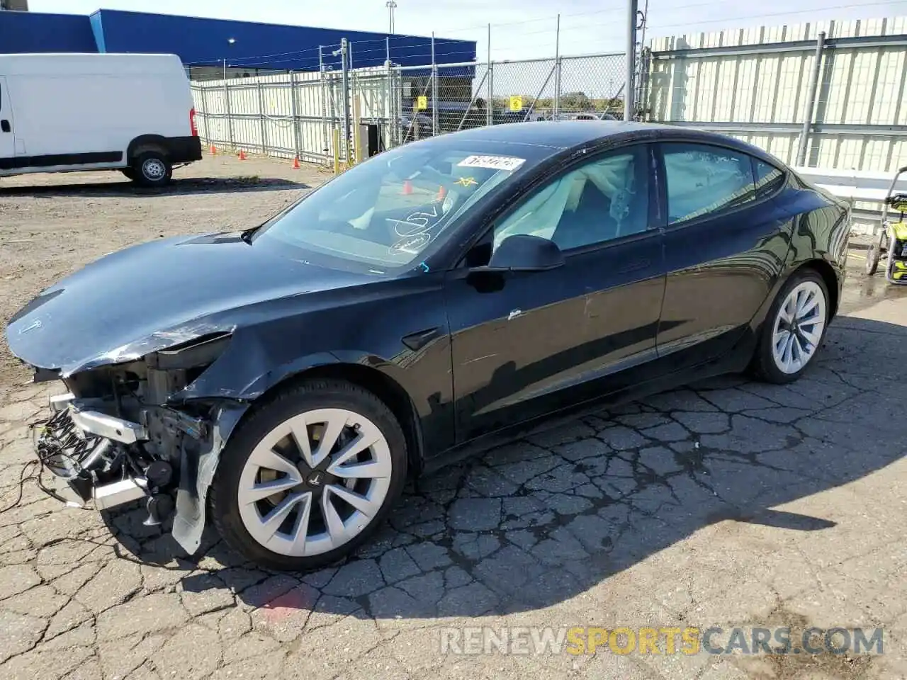 1 Photograph of a damaged car 5YJ3E1EAXNF184717 TESLA MODEL 3 2022