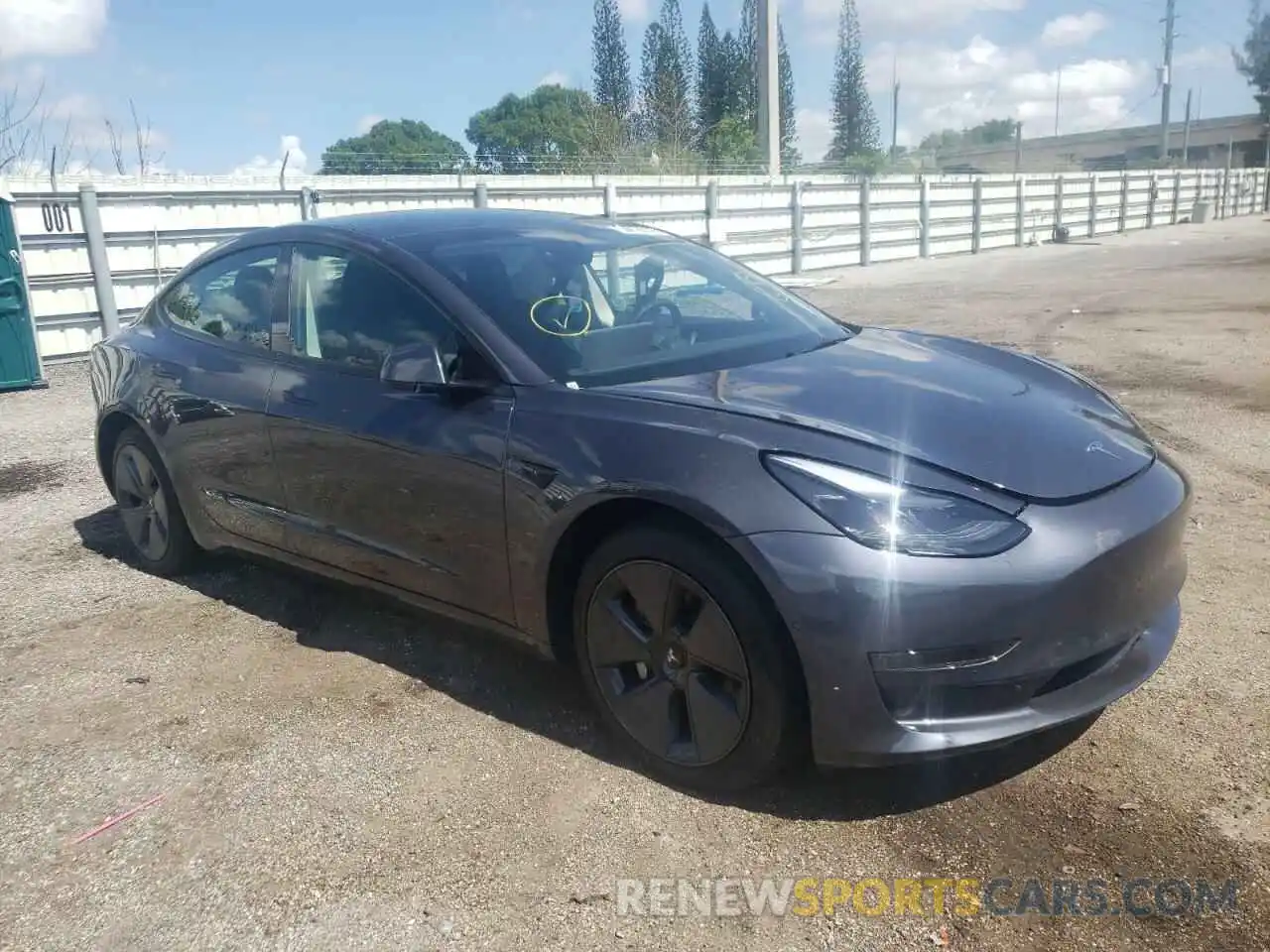 1 Photograph of a damaged car 5YJ3E1EAXNF189996 TESLA MODEL 3 2022