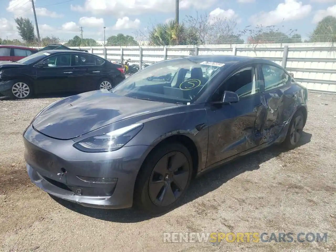 2 Photograph of a damaged car 5YJ3E1EAXNF189996 TESLA MODEL 3 2022