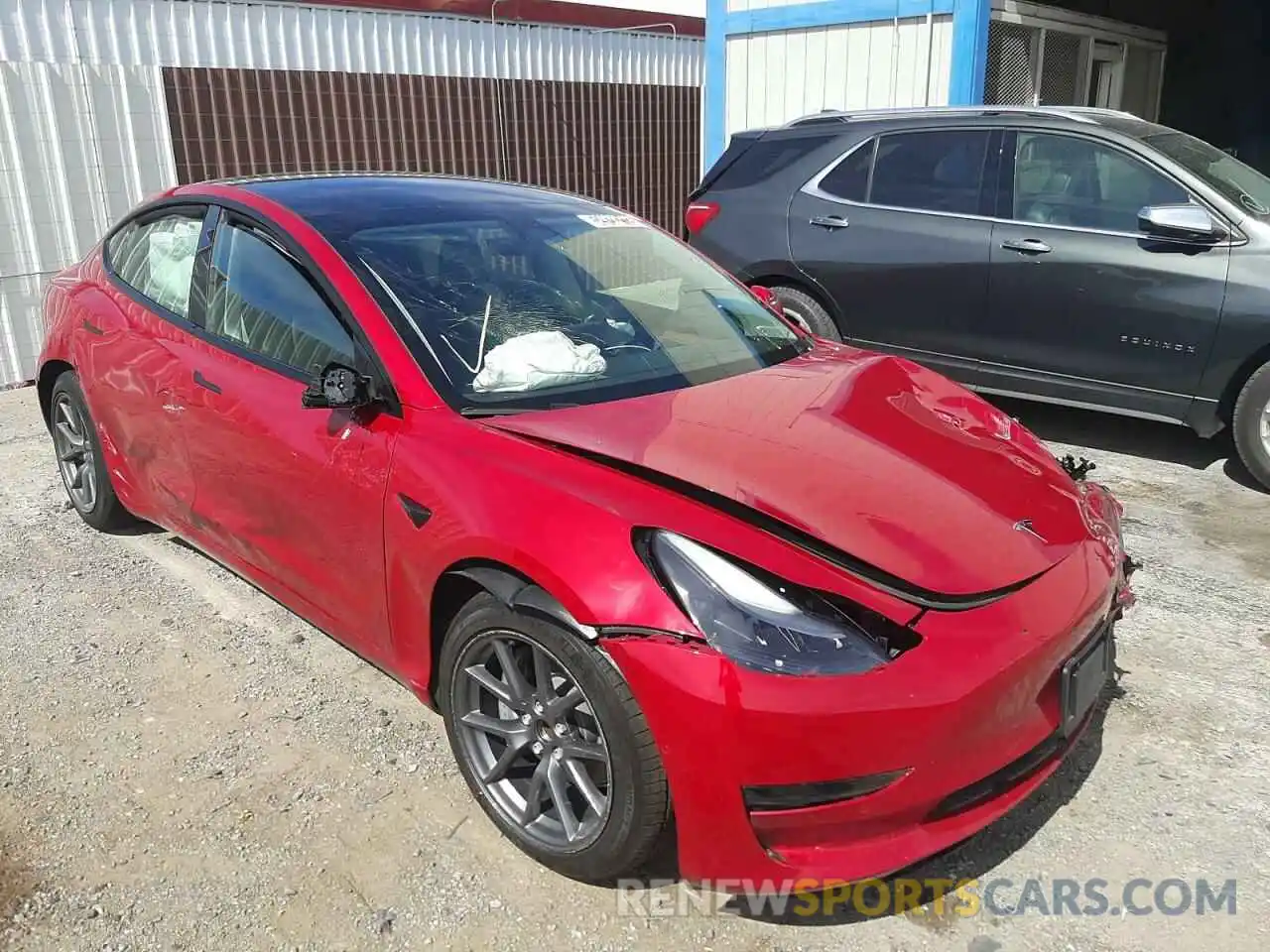 1 Photograph of a damaged car 5YJ3E1EAXNF191912 TESLA MODEL 3 2022