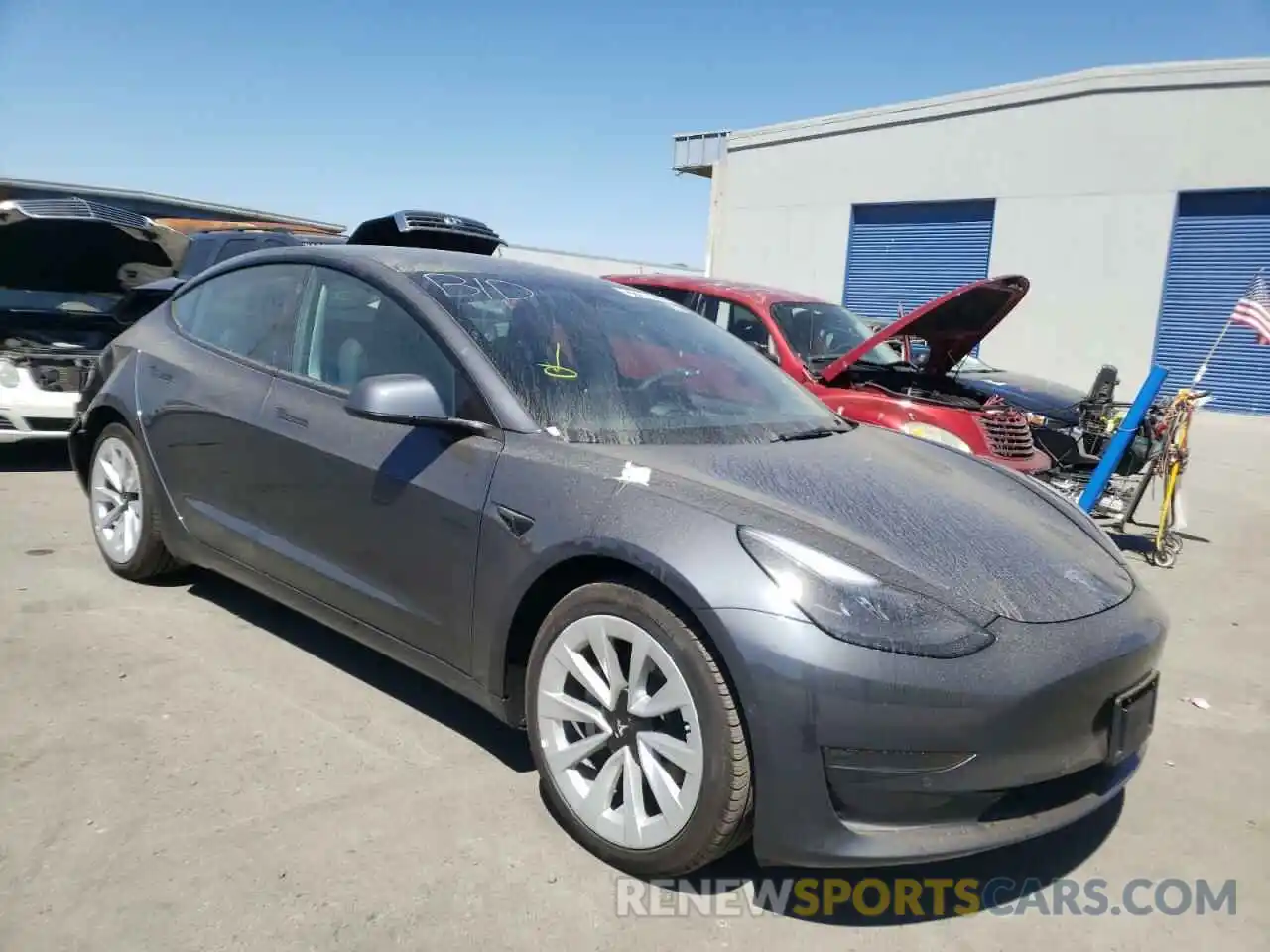 1 Photograph of a damaged car 5YJ3E1EAXNF304788 TESLA MODEL 3 2022