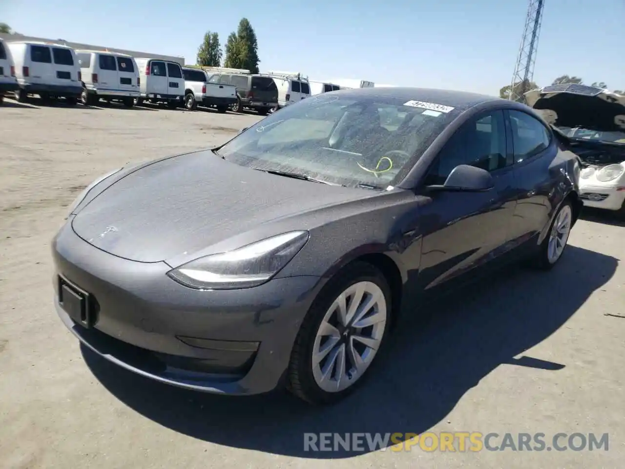 2 Photograph of a damaged car 5YJ3E1EAXNF304788 TESLA MODEL 3 2022