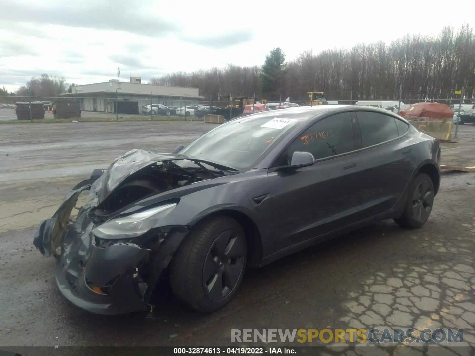 2 Photograph of a damaged car 5YJ3E1EB0NF109047 TESLA MODEL 3 2022