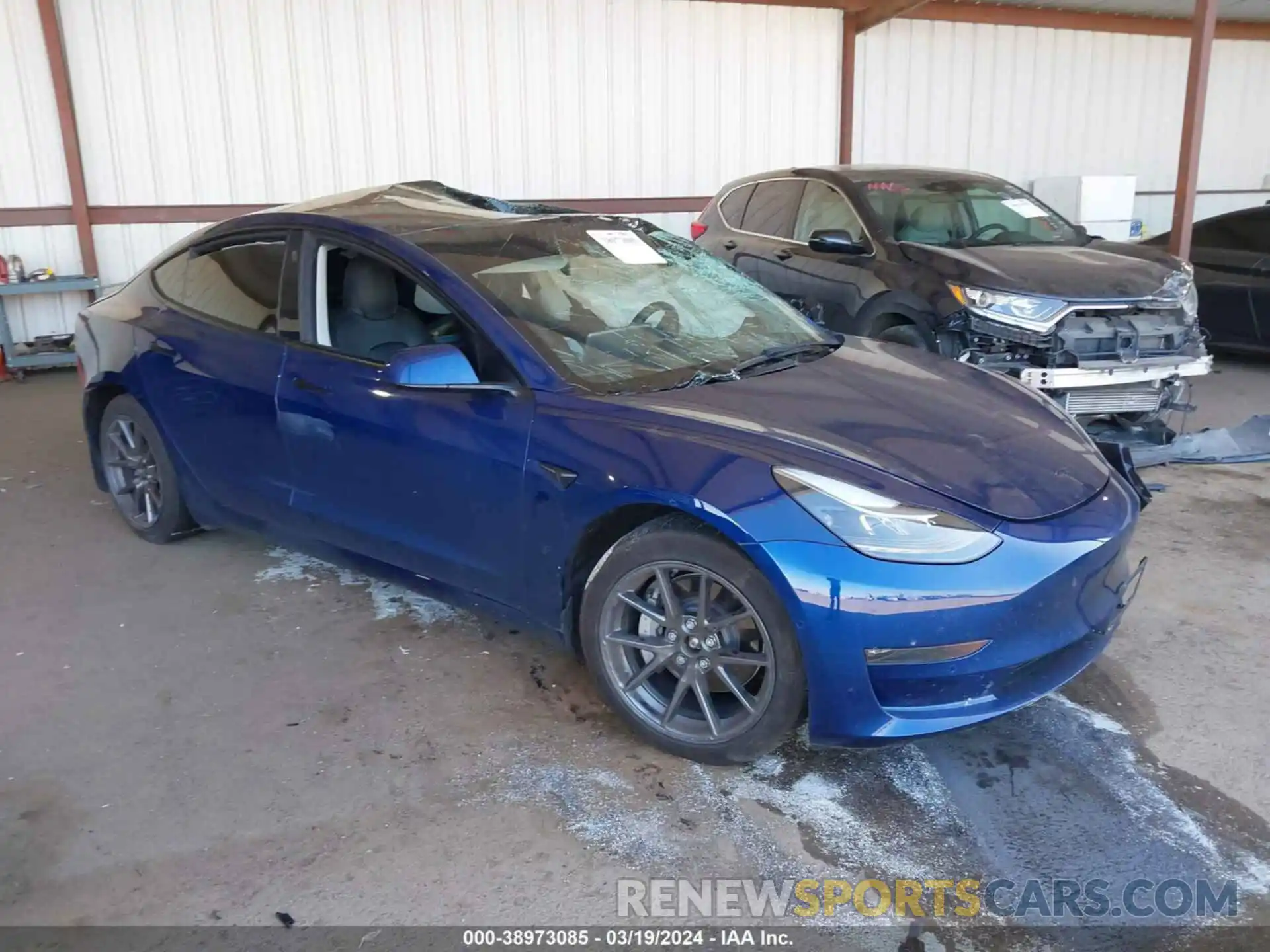 1 Photograph of a damaged car 5YJ3E1EB0NF109873 TESLA MODEL 3 2022