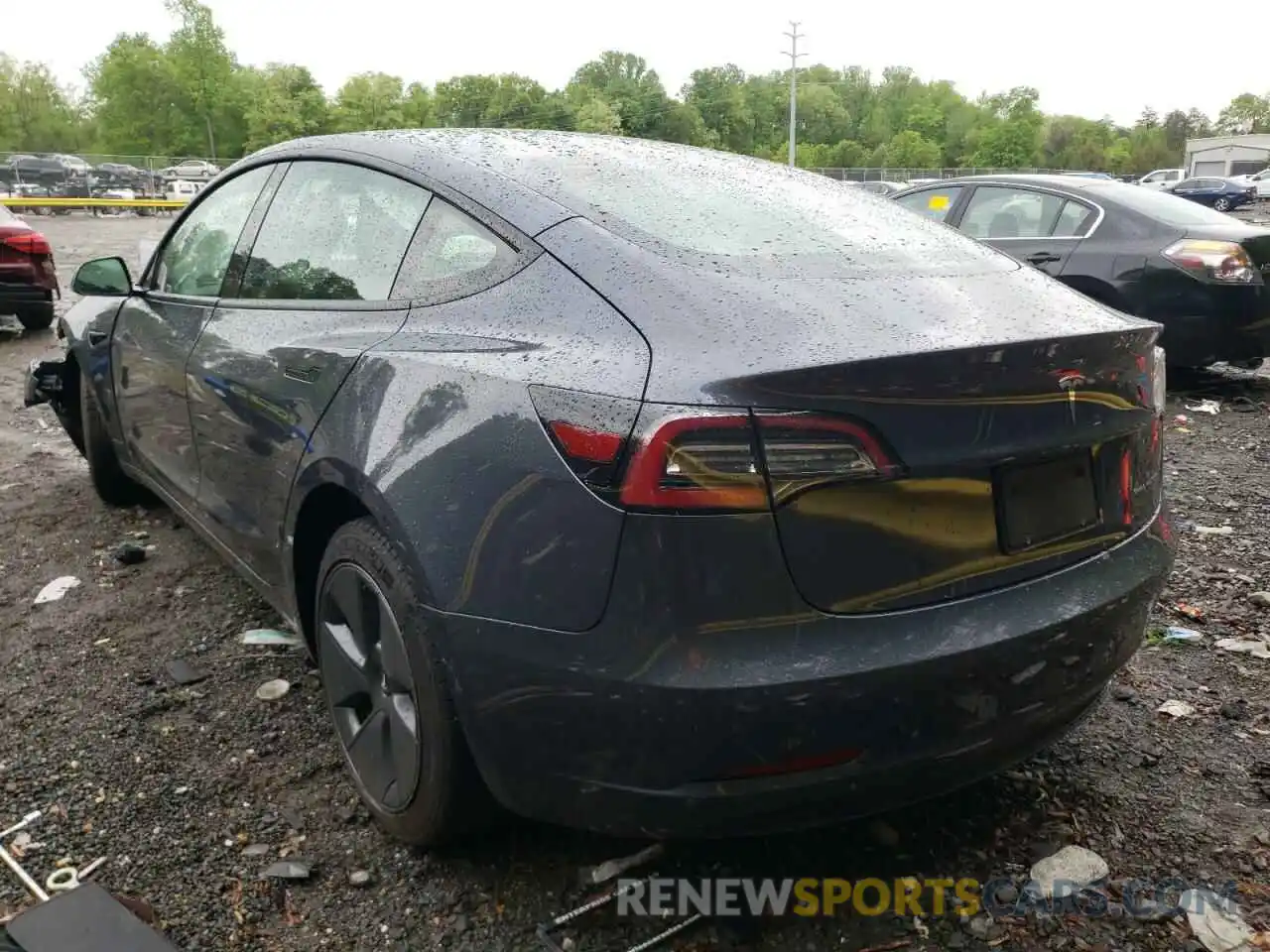 3 Photograph of a damaged car 5YJ3E1EB0NF121019 TESLA MODEL 3 2022