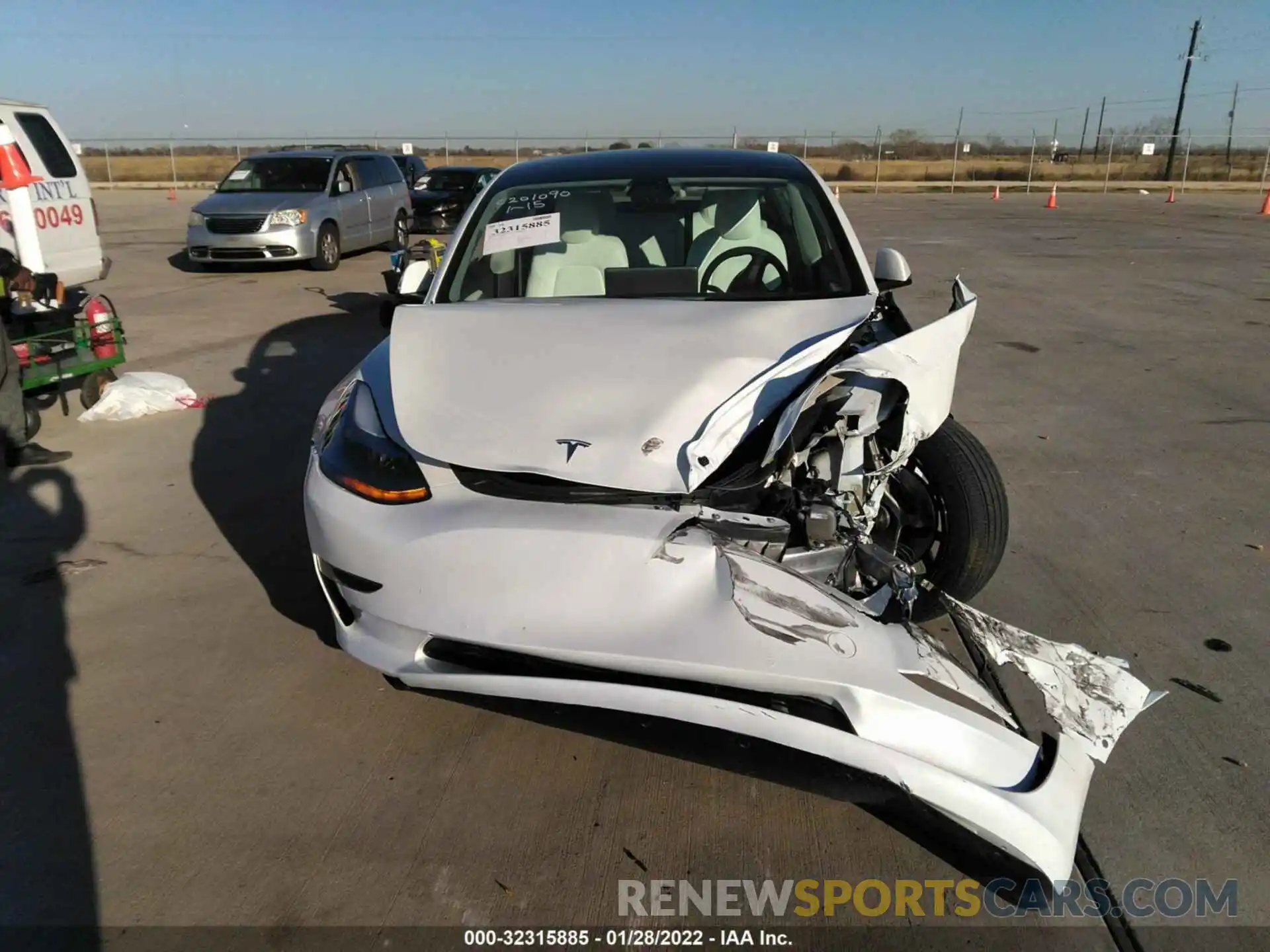 6 Photograph of a damaged car 5YJ3E1EB0NF127984 TESLA MODEL 3 2022