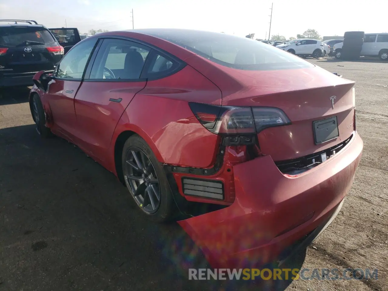 3 Photograph of a damaged car 5YJ3E1EB0NF131498 TESLA MODEL 3 2022