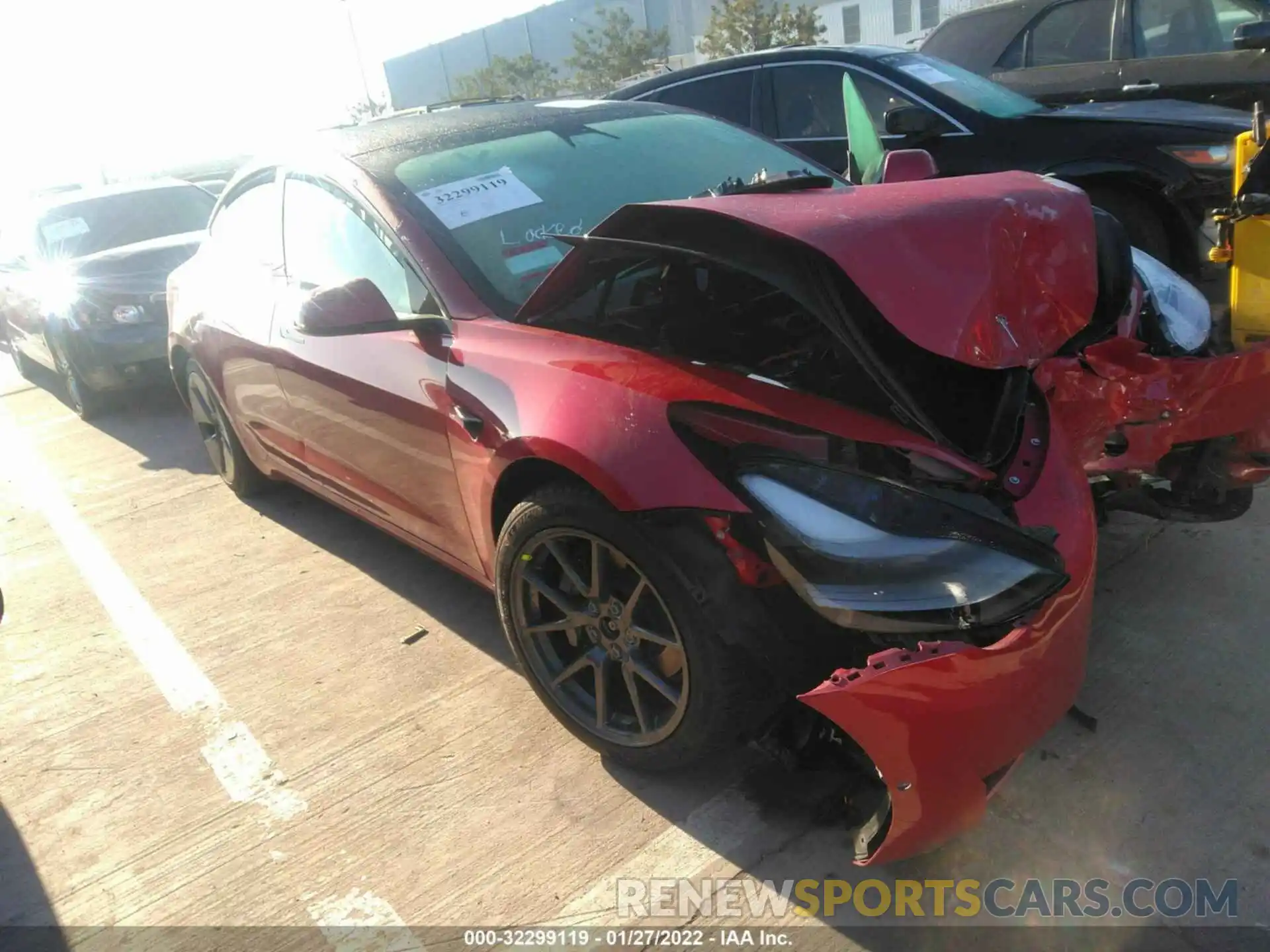 1 Photograph of a damaged car 5YJ3E1EB0NF133736 TESLA MODEL 3 2022