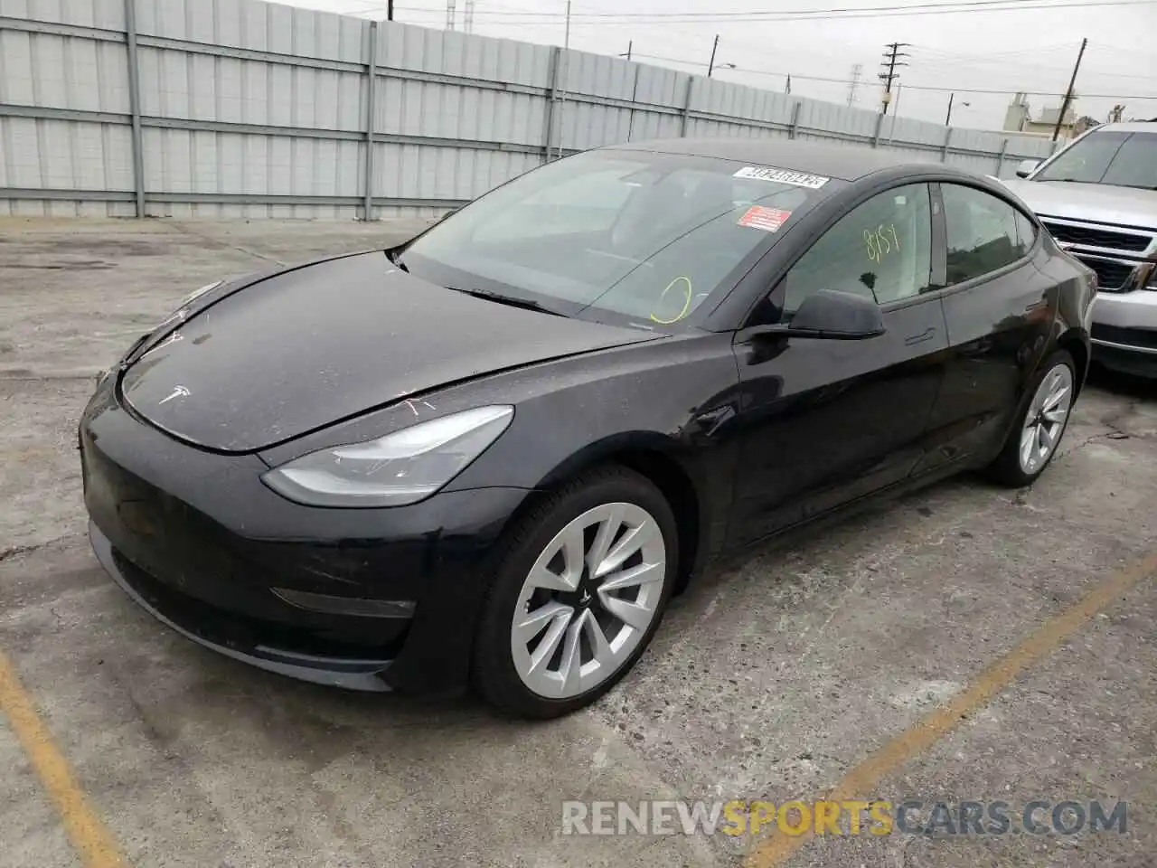 2 Photograph of a damaged car 5YJ3E1EB0NF143554 TESLA MODEL 3 2022