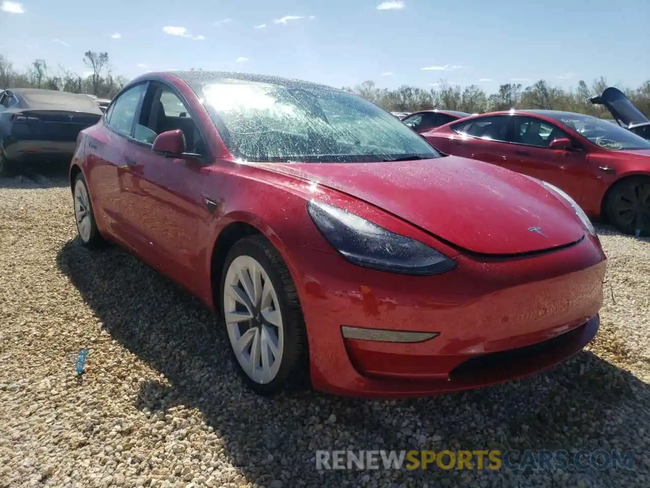 1 Photograph of a damaged car 5YJ3E1EB0NF154280 TESLA MODEL 3 2022