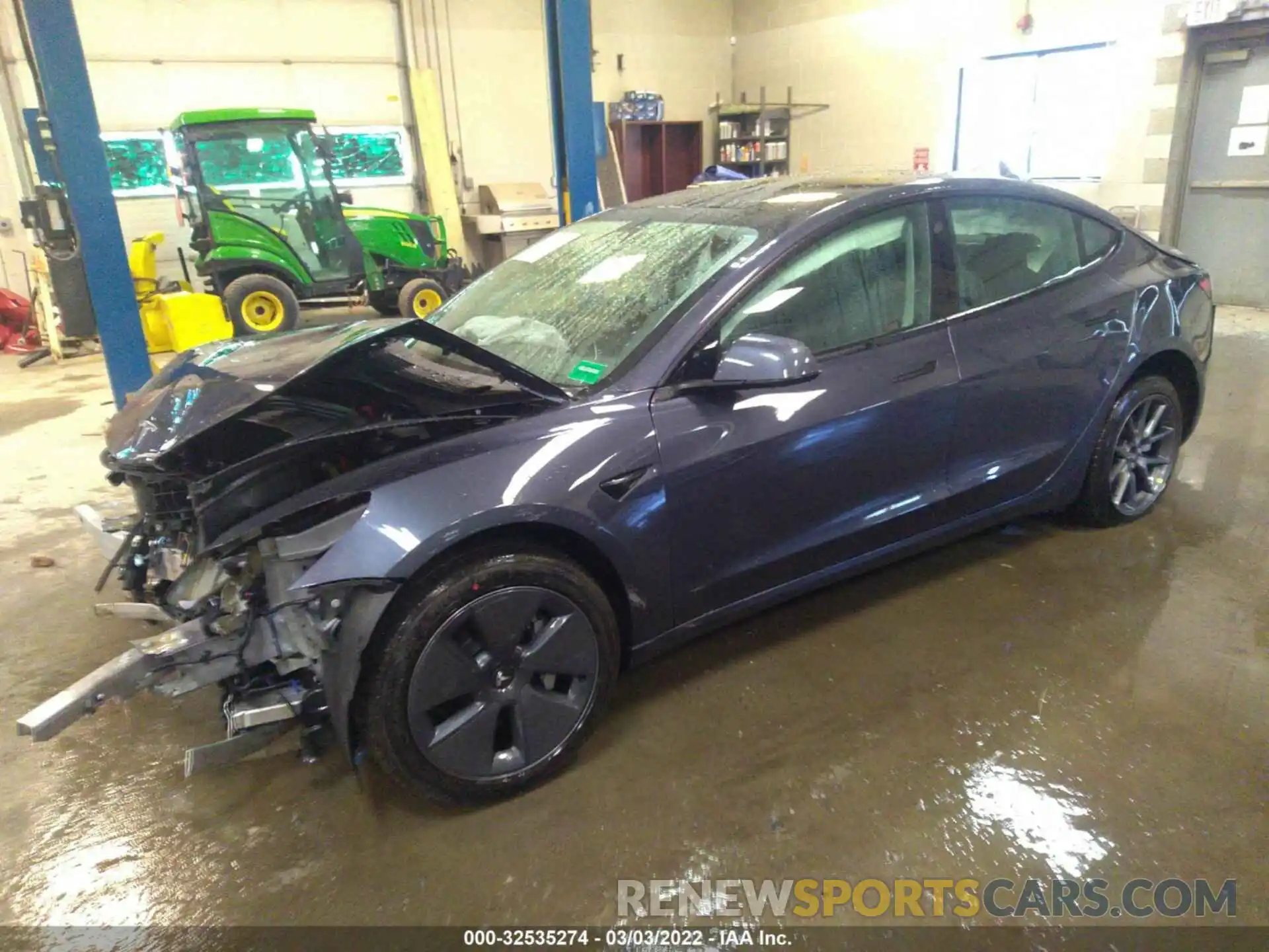 2 Photograph of a damaged car 5YJ3E1EB0NF164050 TESLA MODEL 3 2022