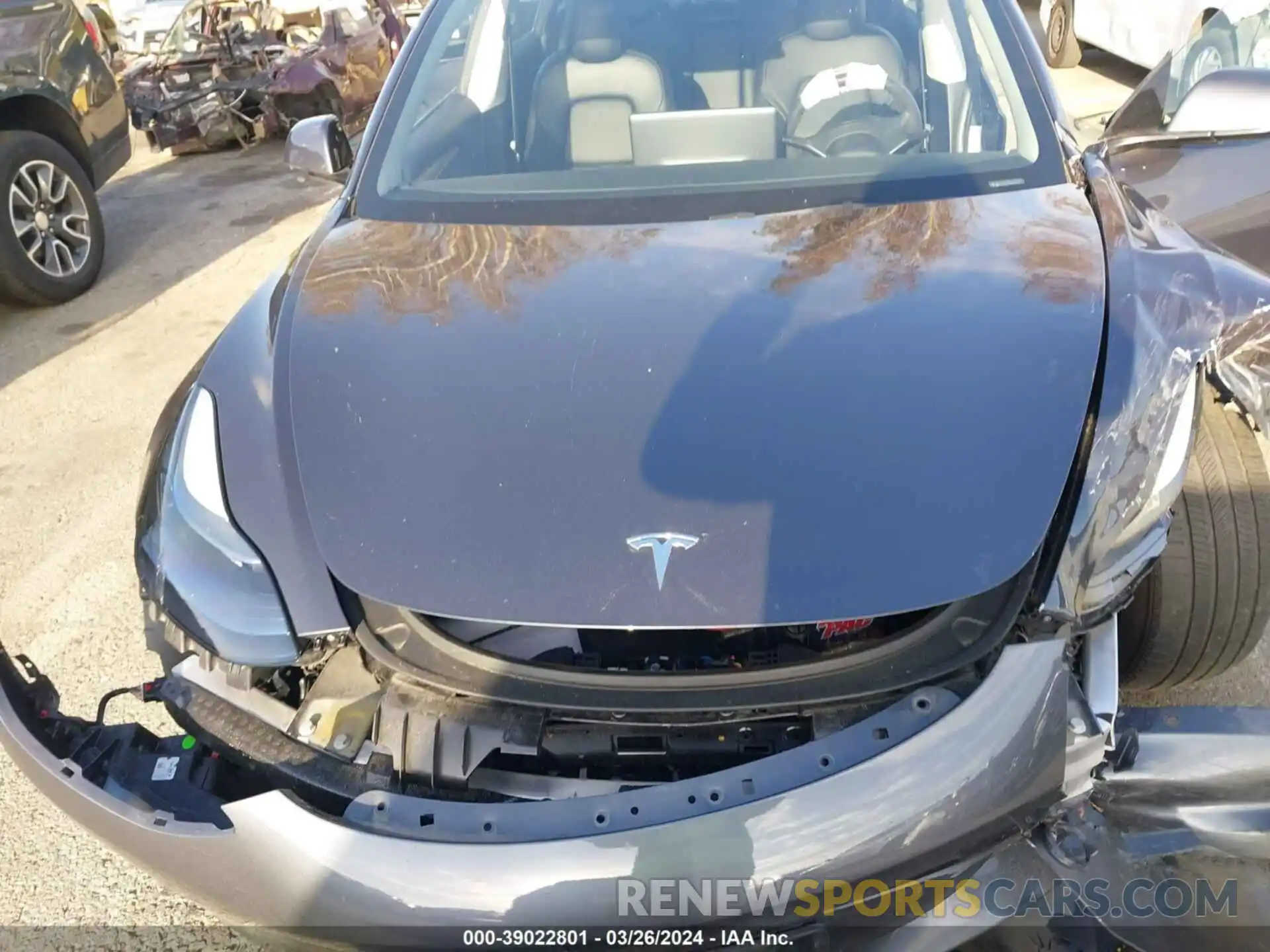 10 Photograph of a damaged car 5YJ3E1EB0NF167174 TESLA MODEL 3 2022