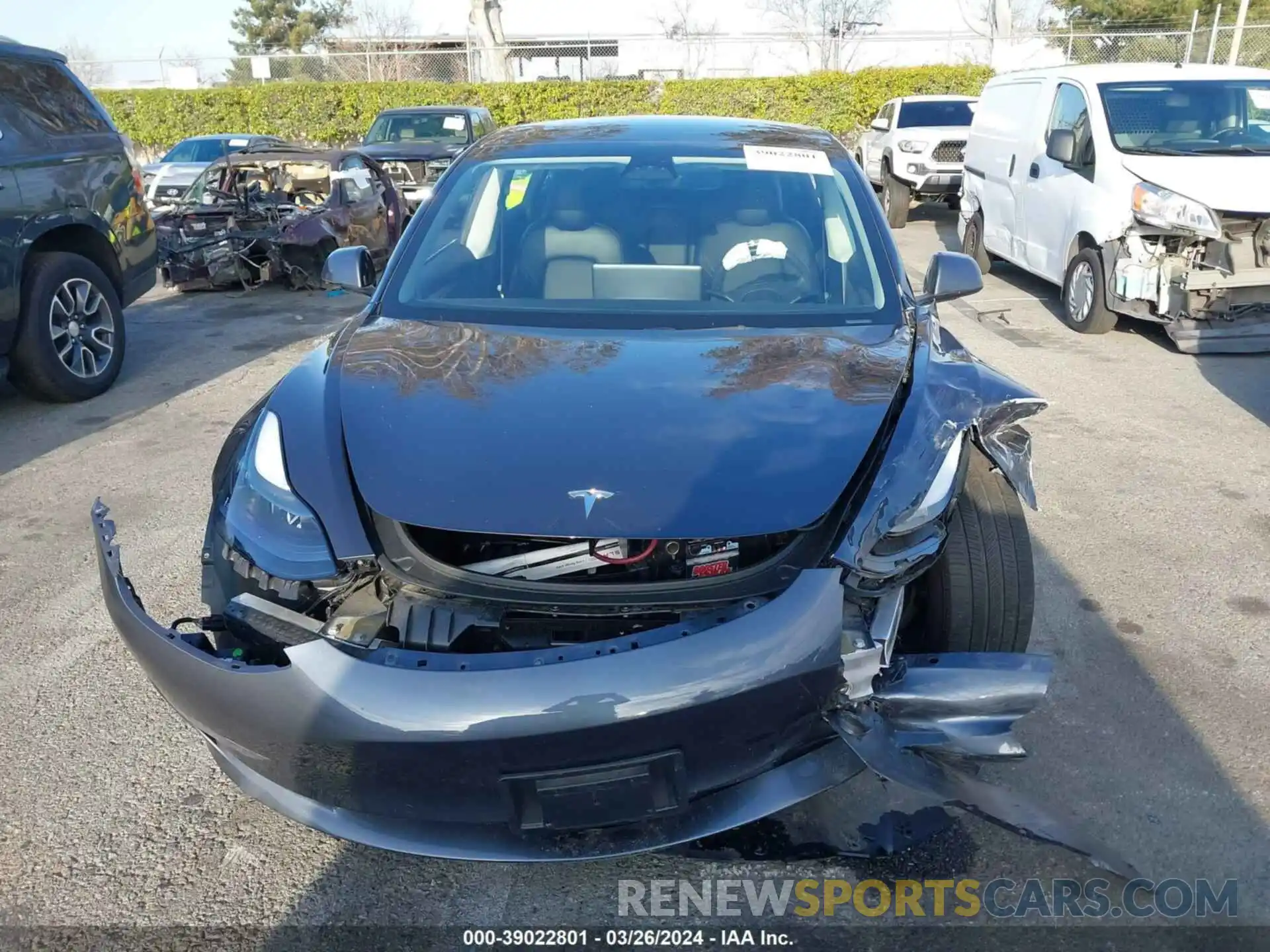 12 Photograph of a damaged car 5YJ3E1EB0NF167174 TESLA MODEL 3 2022