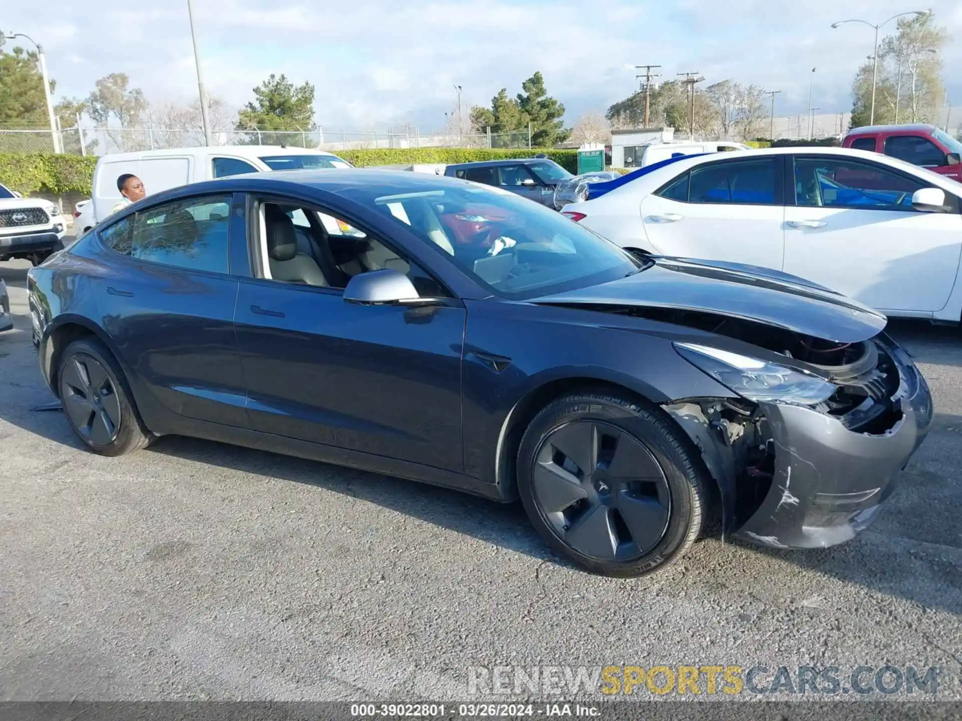 13 Photograph of a damaged car 5YJ3E1EB0NF167174 TESLA MODEL 3 2022