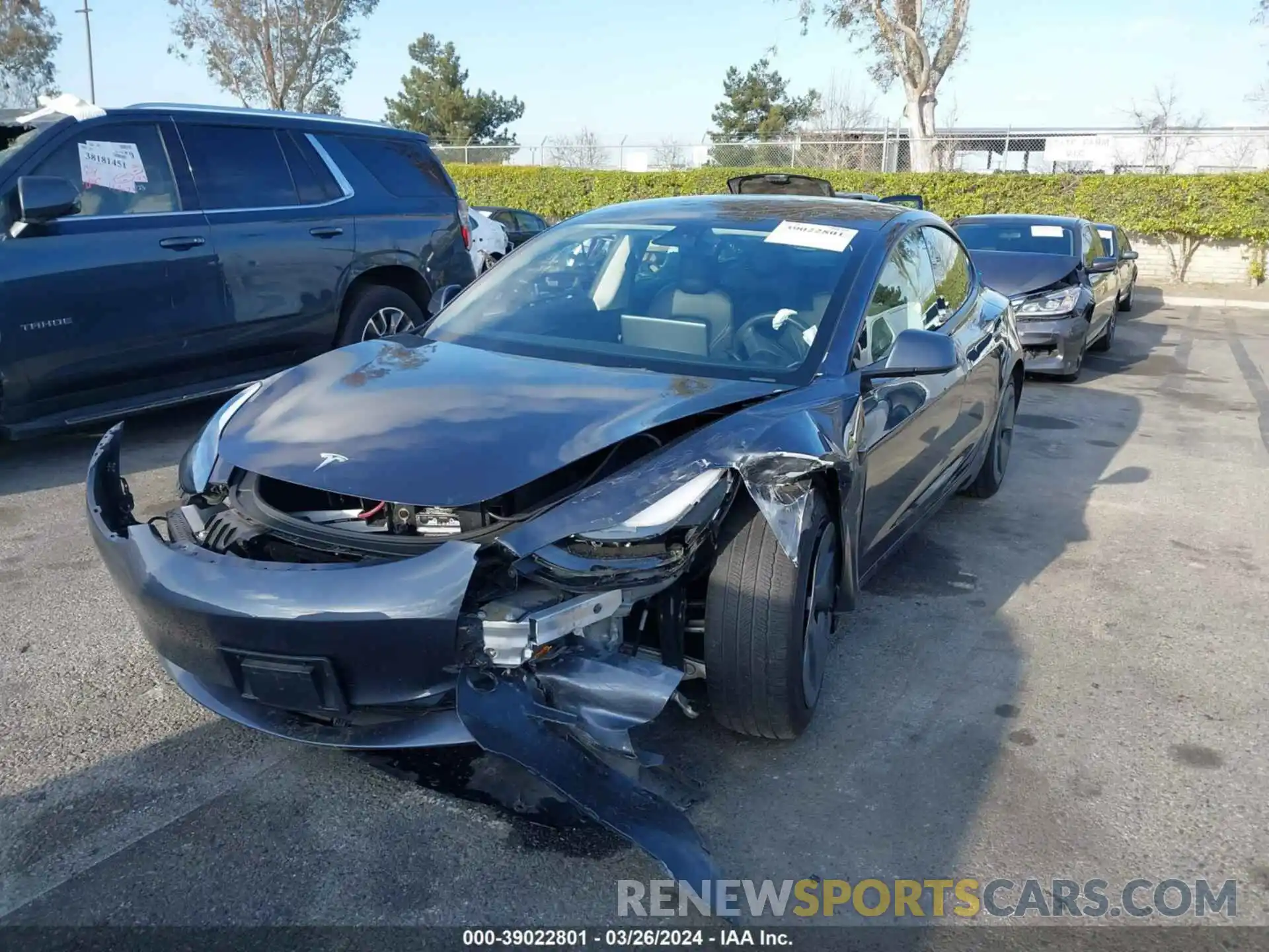 6 Photograph of a damaged car 5YJ3E1EB0NF167174 TESLA MODEL 3 2022