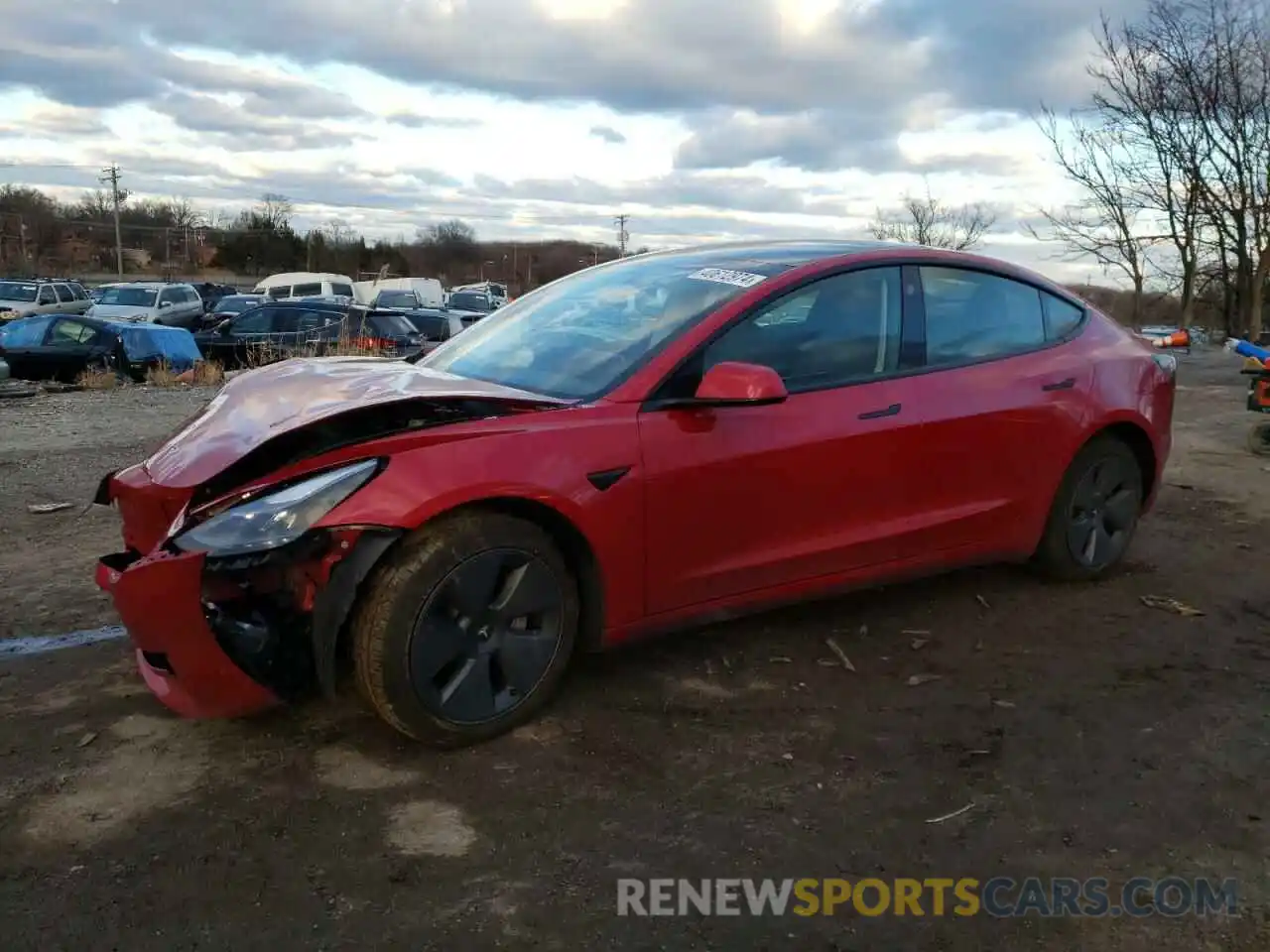 1 Photograph of a damaged car 5YJ3E1EB0NF172889 TESLA MODEL 3 2022