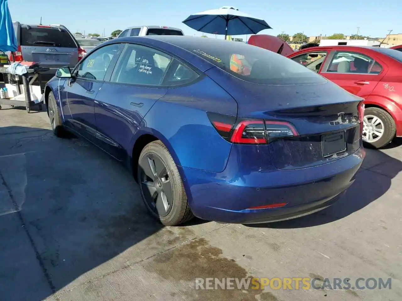 3 Photograph of a damaged car 5YJ3E1EB0NF184993 TESLA MODEL 3 2022