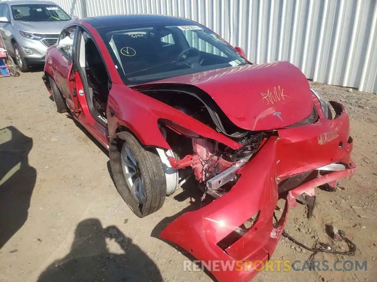 1 Photograph of a damaged car 5YJ3E1EB0NF190440 TESLA MODEL 3 2022