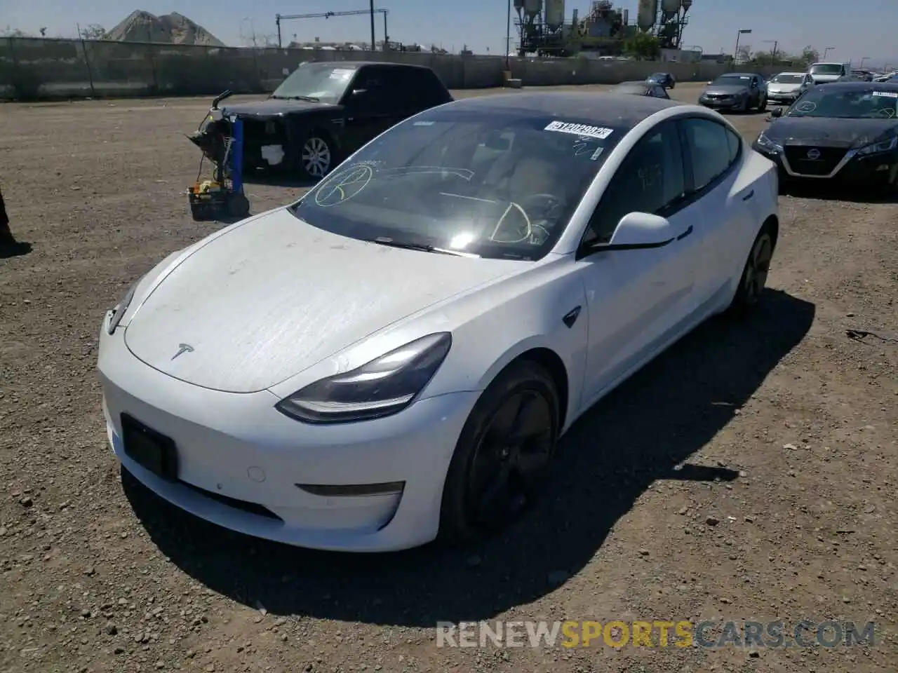 2 Photograph of a damaged car 5YJ3E1EB0NF190972 TESLA MODEL 3 2022