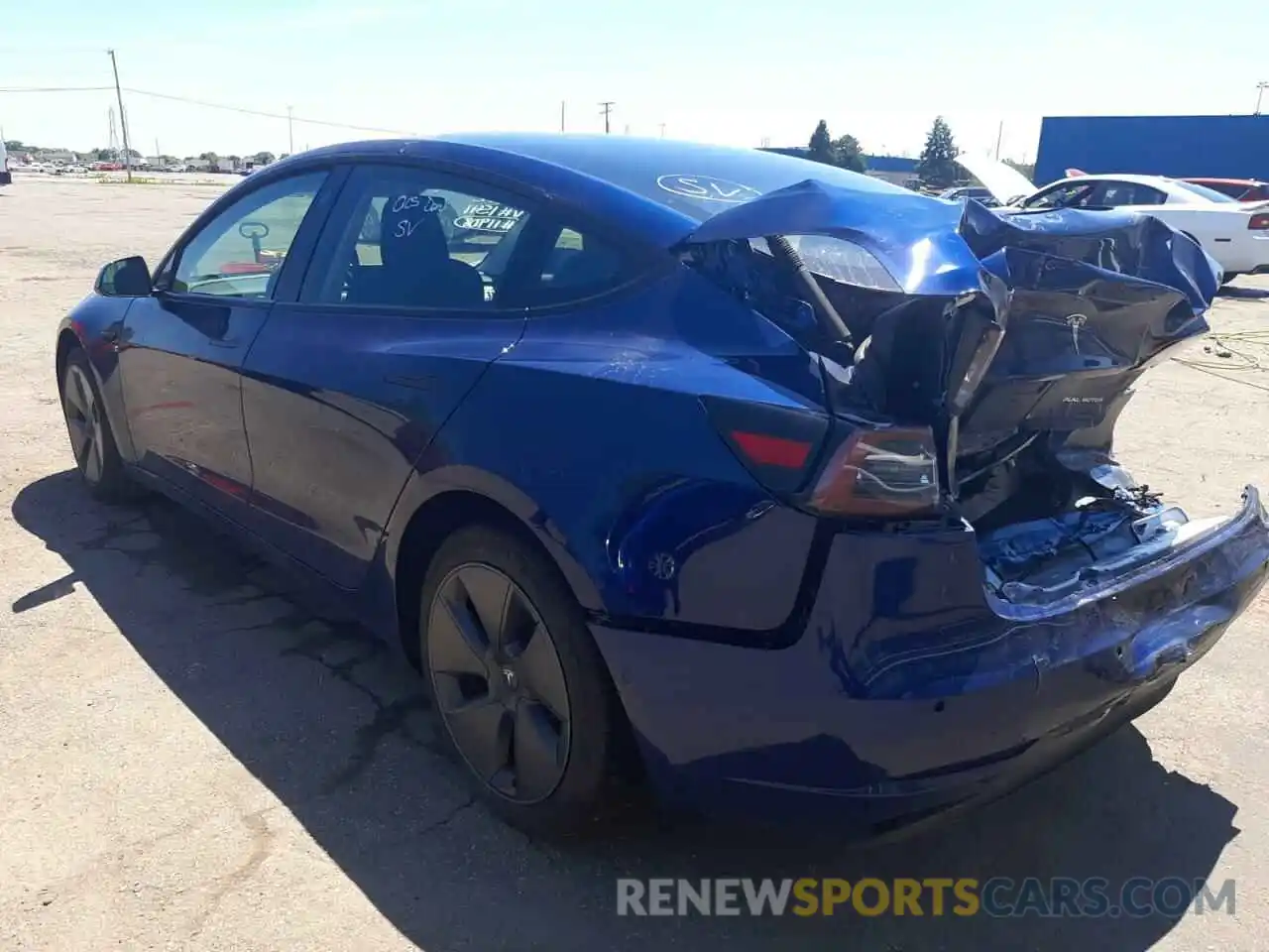 3 Photograph of a damaged car 5YJ3E1EB0NF191541 TESLA MODEL 3 2022