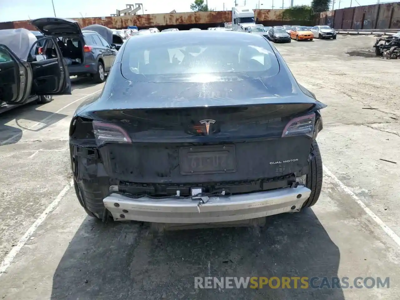 6 Photograph of a damaged car 5YJ3E1EB0NF191653 TESLA MODEL 3 2022