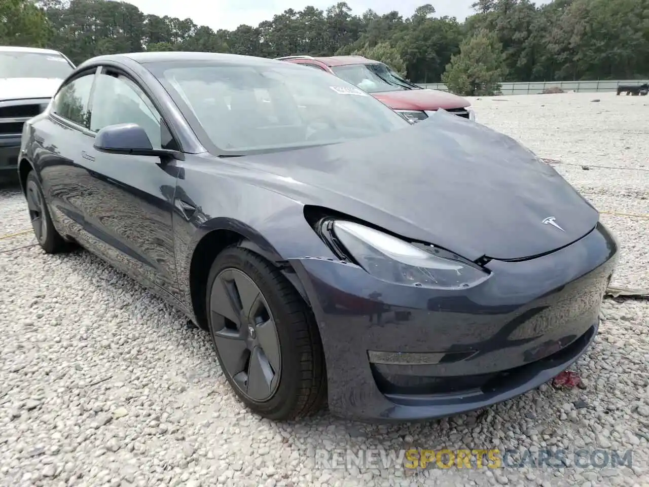 1 Photograph of a damaged car 5YJ3E1EB0NF236672 TESLA MODEL 3 2022