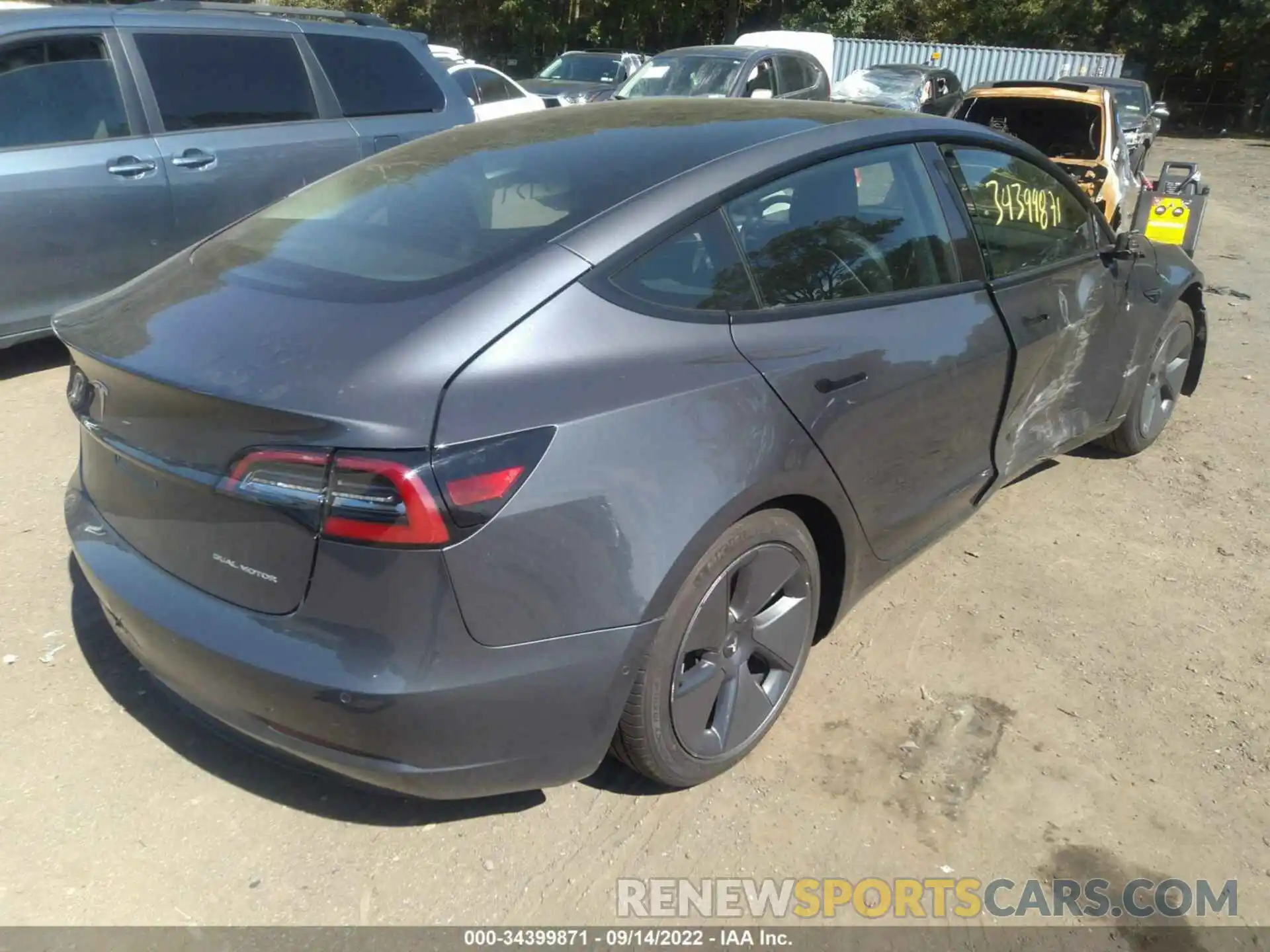 4 Photograph of a damaged car 5YJ3E1EB0NF244092 TESLA MODEL 3 2022