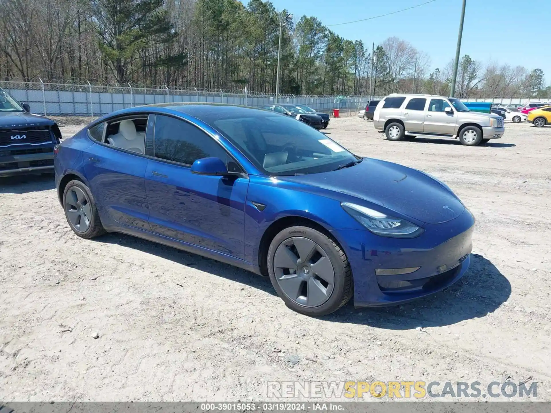 1 Photograph of a damaged car 5YJ3E1EB0NF245369 TESLA MODEL 3 2022