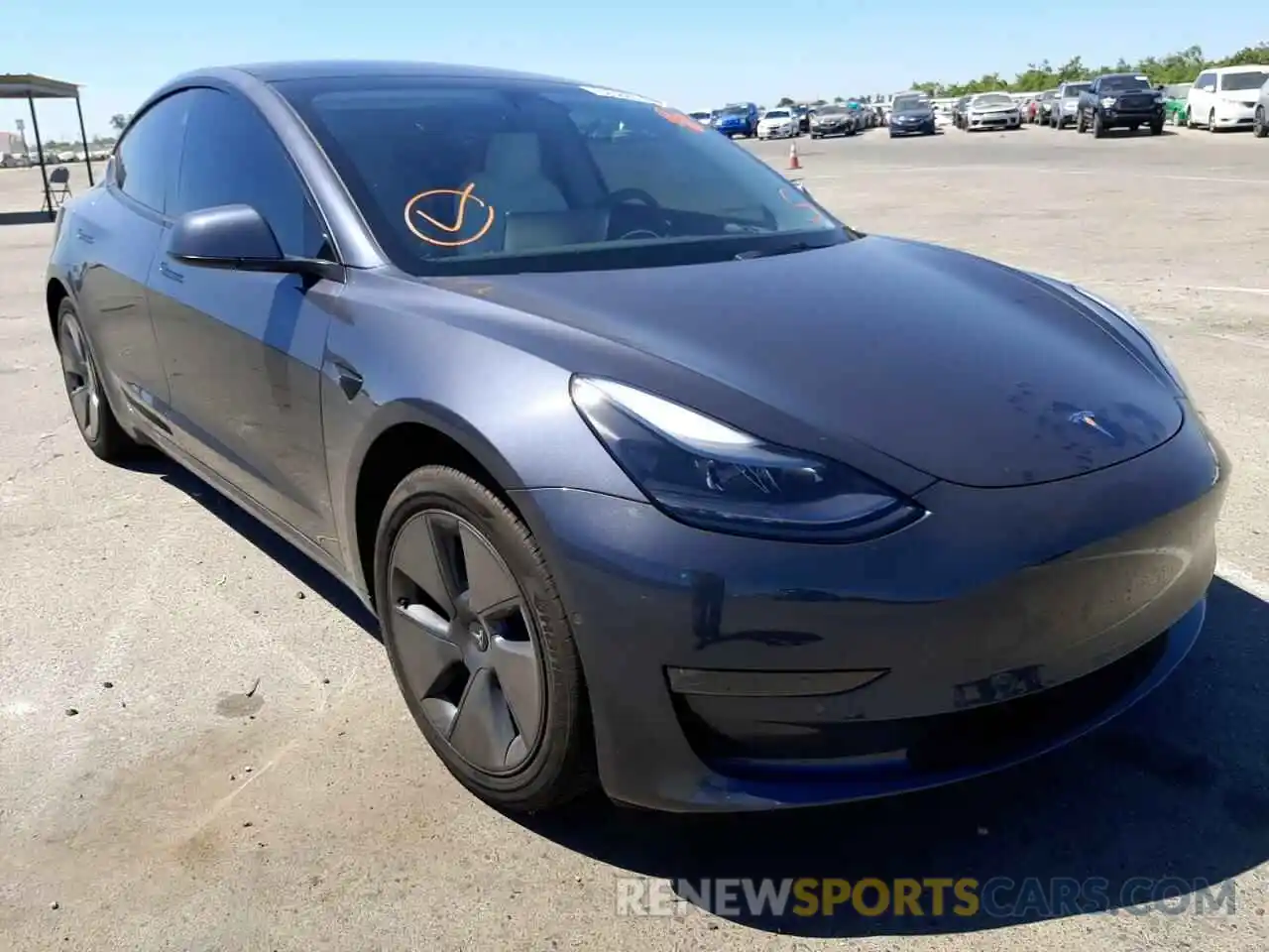 1 Photograph of a damaged car 5YJ3E1EB0NF272457 TESLA MODEL 3 2022