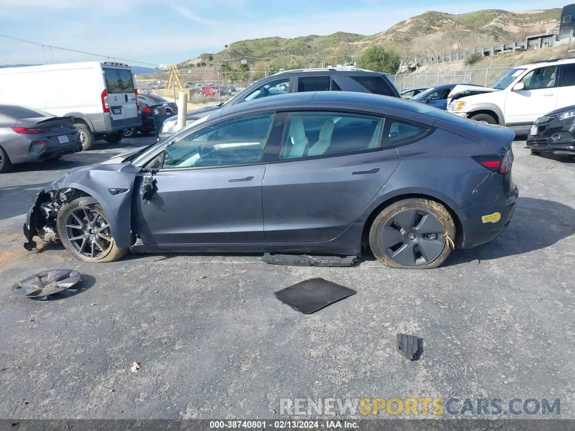 13 Photograph of a damaged car 5YJ3E1EB0NF277870 TESLA MODEL 3 2022