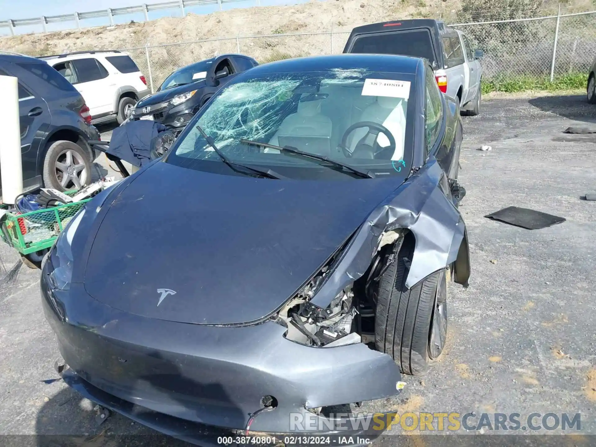 6 Photograph of a damaged car 5YJ3E1EB0NF277870 TESLA MODEL 3 2022