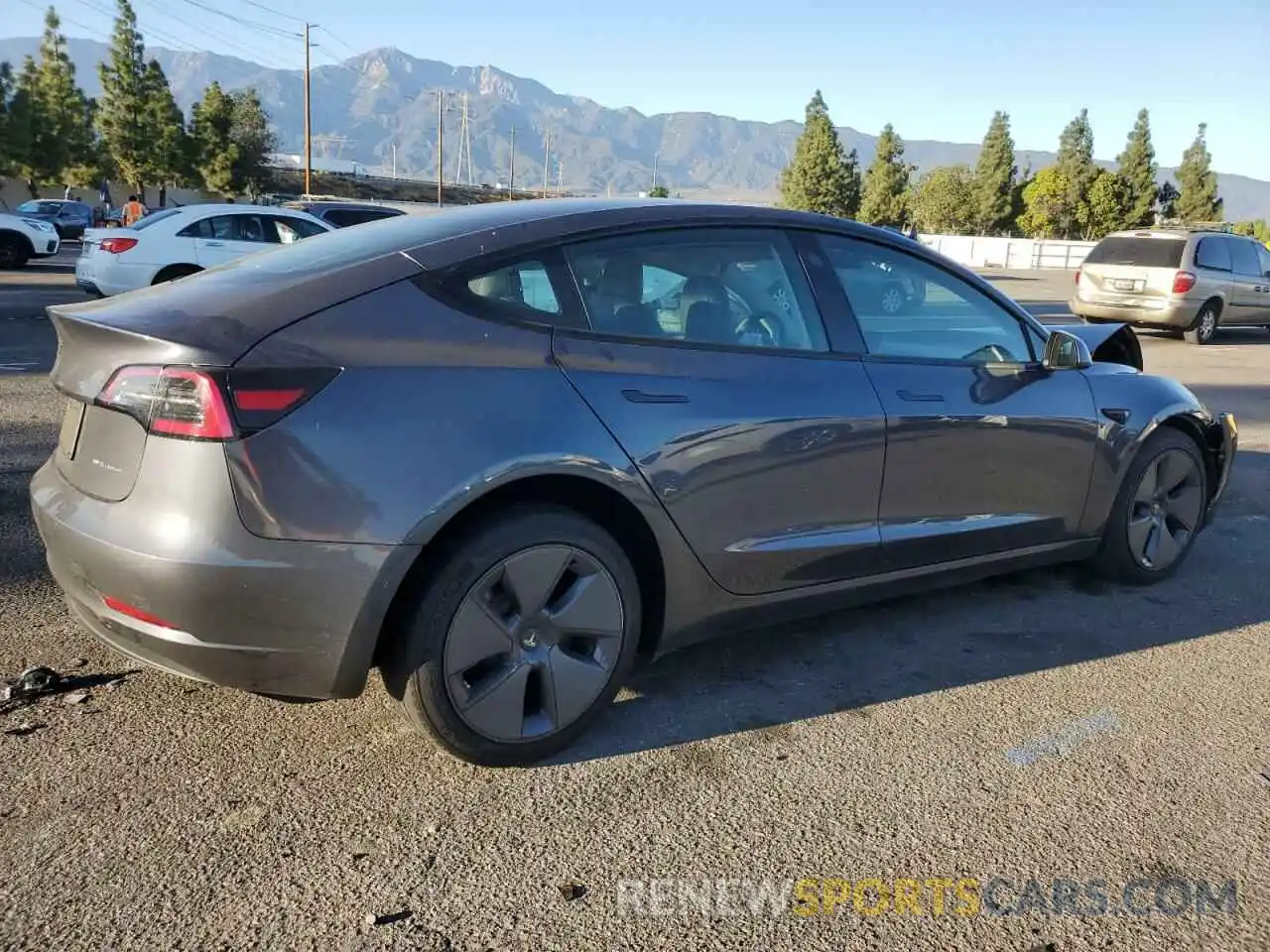 3 Photograph of a damaged car 5YJ3E1EB0NF294054 TESLA MODEL 3 2022