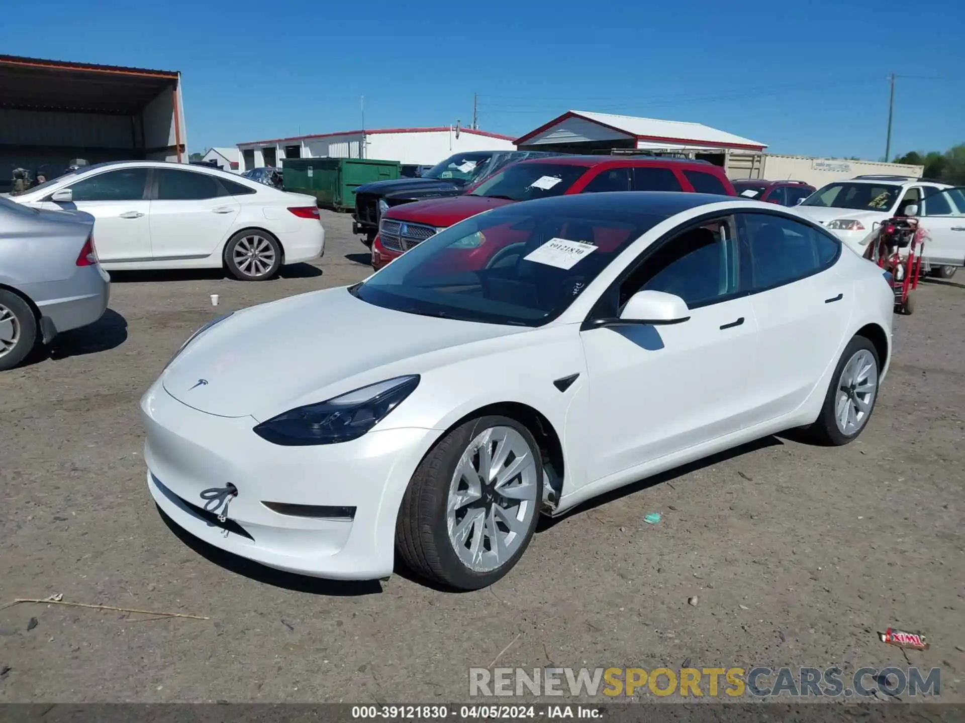 2 Photograph of a damaged car 5YJ3E1EB0NF333452 TESLA MODEL 3 2022