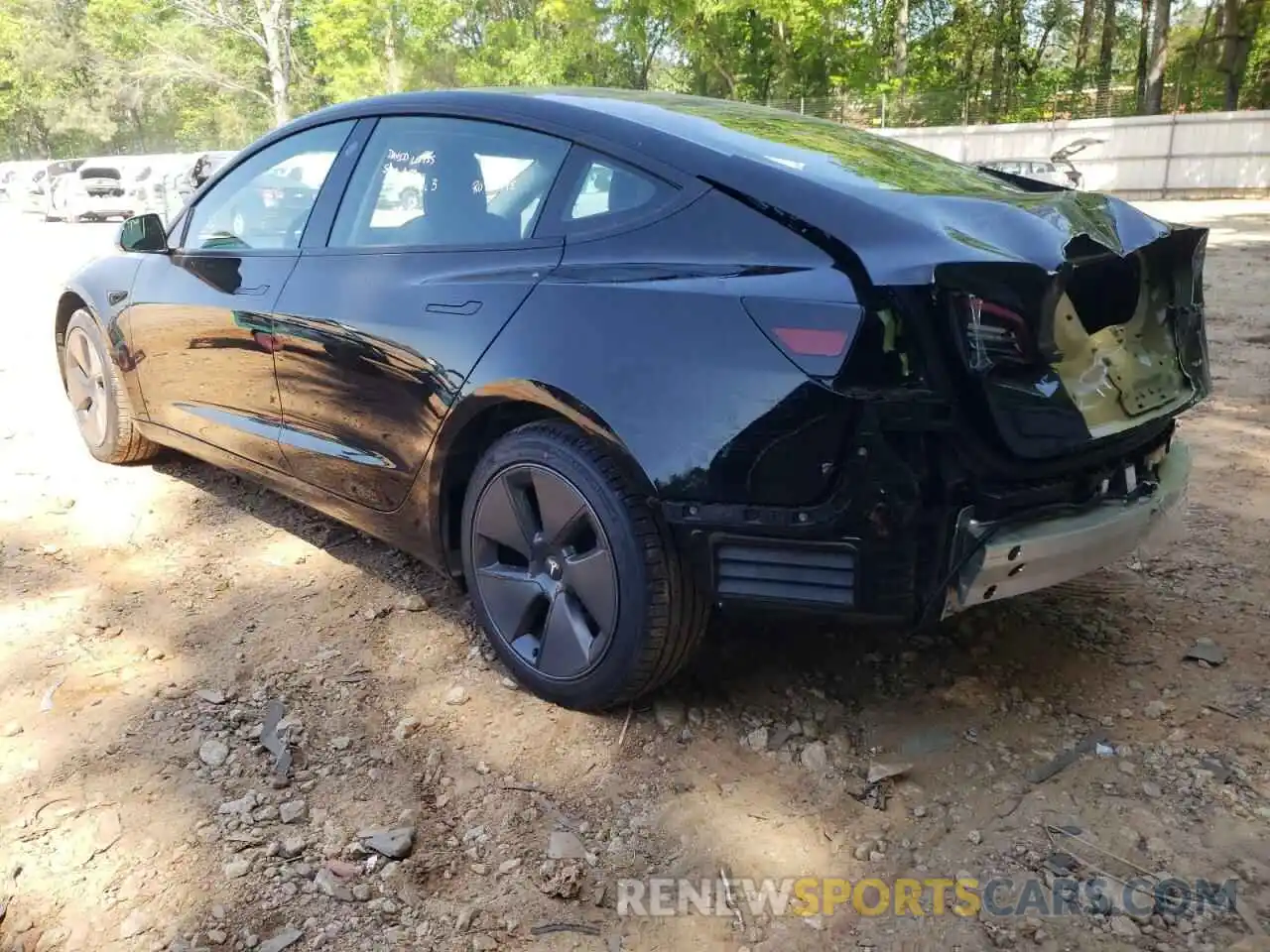 3 Photograph of a damaged car 5YJ3E1EB1NF105590 TESLA MODEL 3 2022