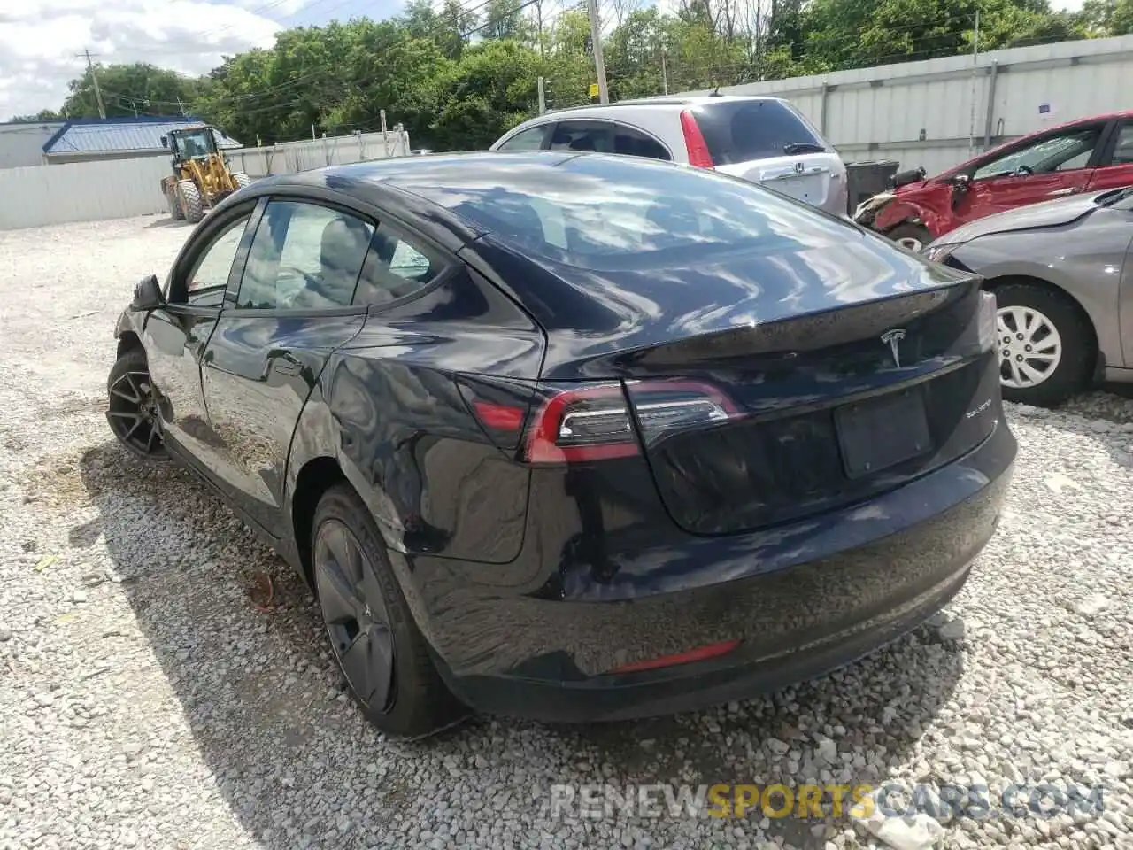 3 Photograph of a damaged car 5YJ3E1EB1NF107257 TESLA MODEL 3 2022