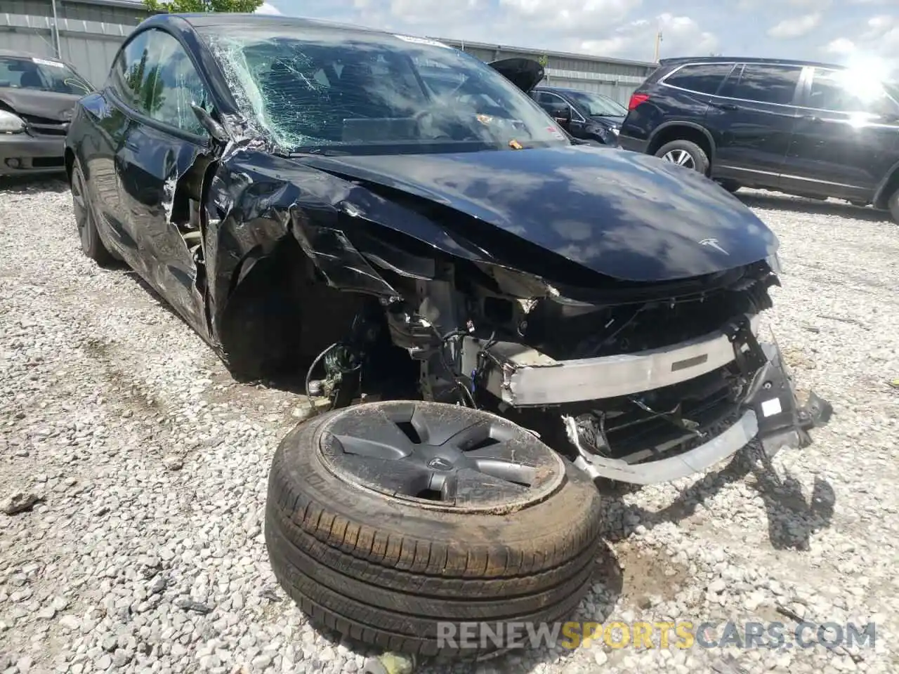 9 Photograph of a damaged car 5YJ3E1EB1NF107257 TESLA MODEL 3 2022