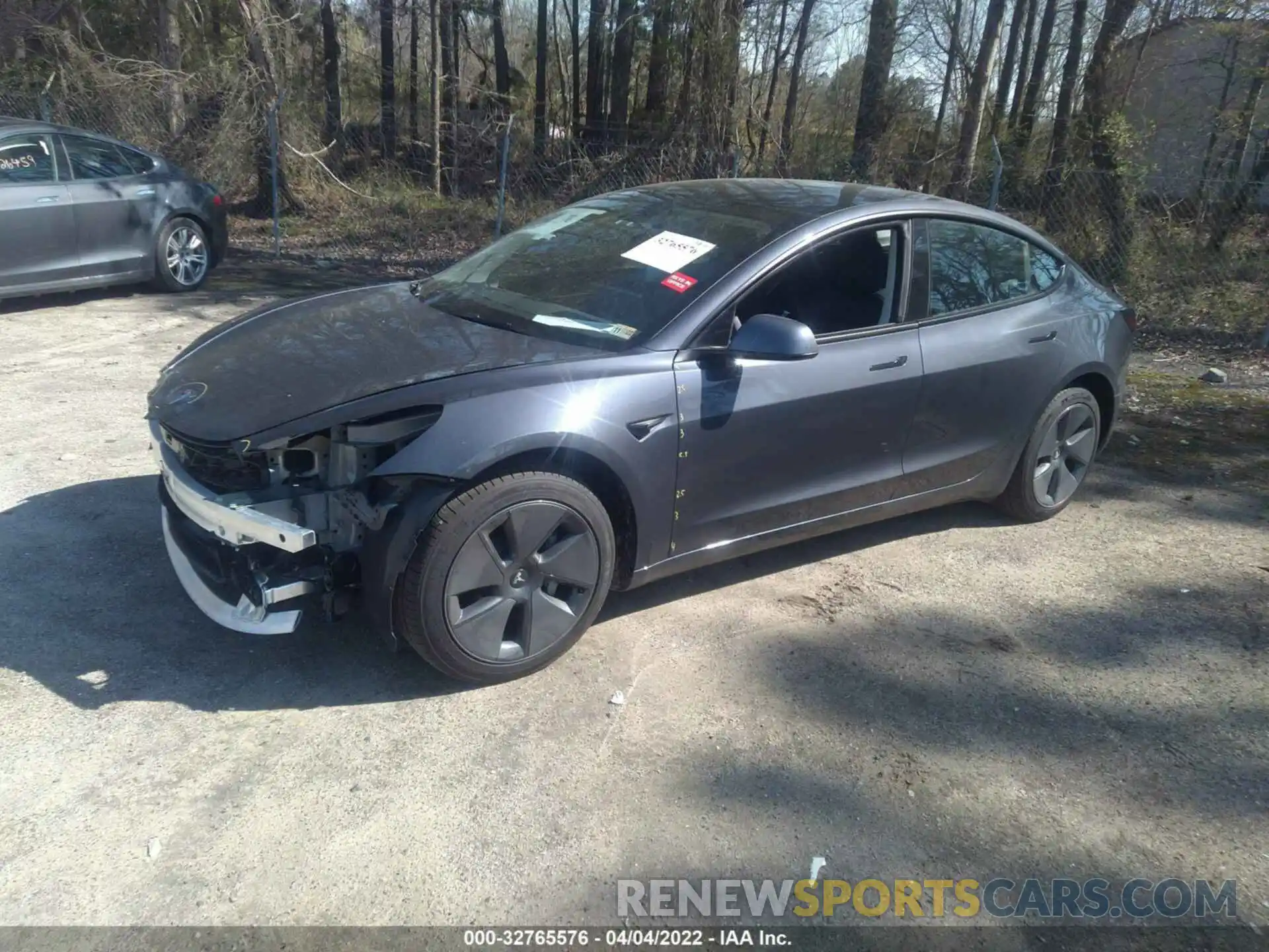 2 Photograph of a damaged car 5YJ3E1EB1NF108361 TESLA MODEL 3 2022