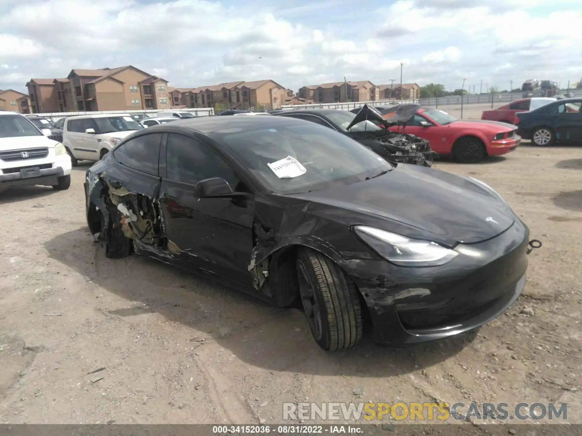 1 Photograph of a damaged car 5YJ3E1EB1NF120722 TESLA MODEL 3 2022