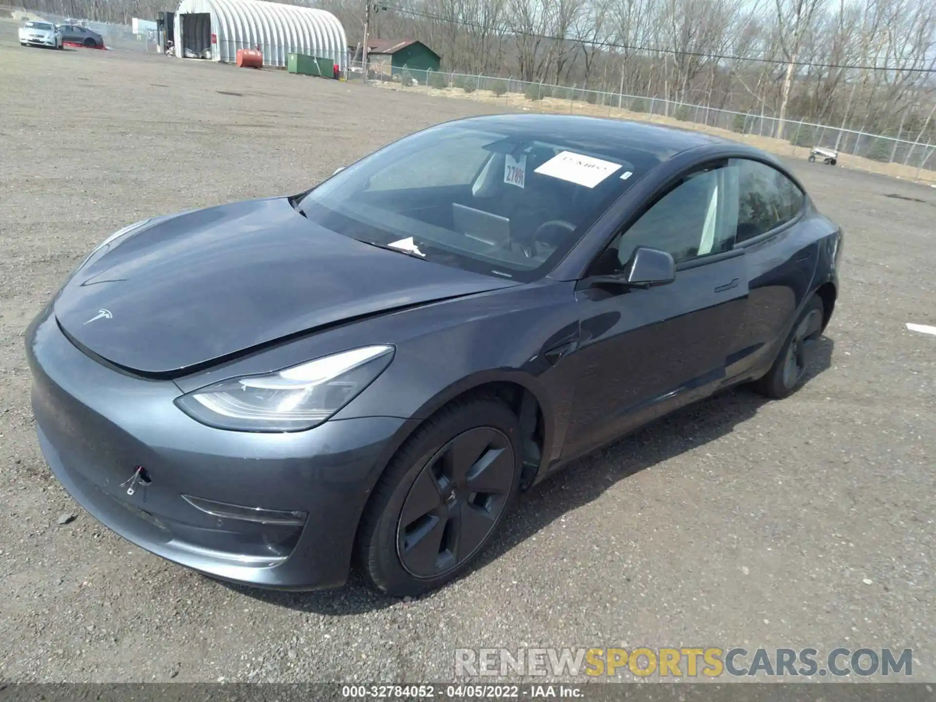 2 Photograph of a damaged car 5YJ3E1EB1NF129498 TESLA MODEL 3 2022