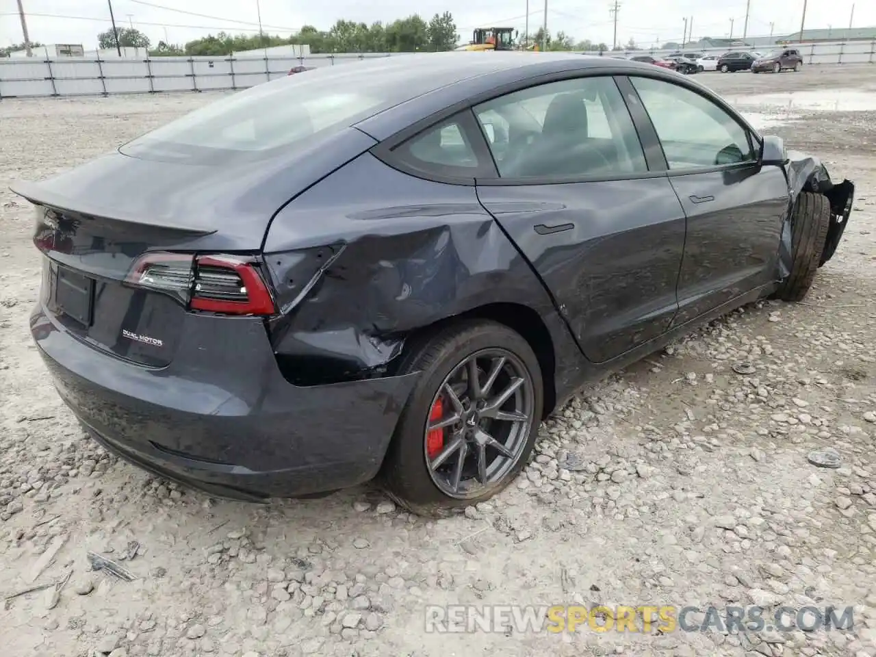 4 Photograph of a damaged car 5YJ3E1EB1NF175560 TESLA MODEL 3 2022