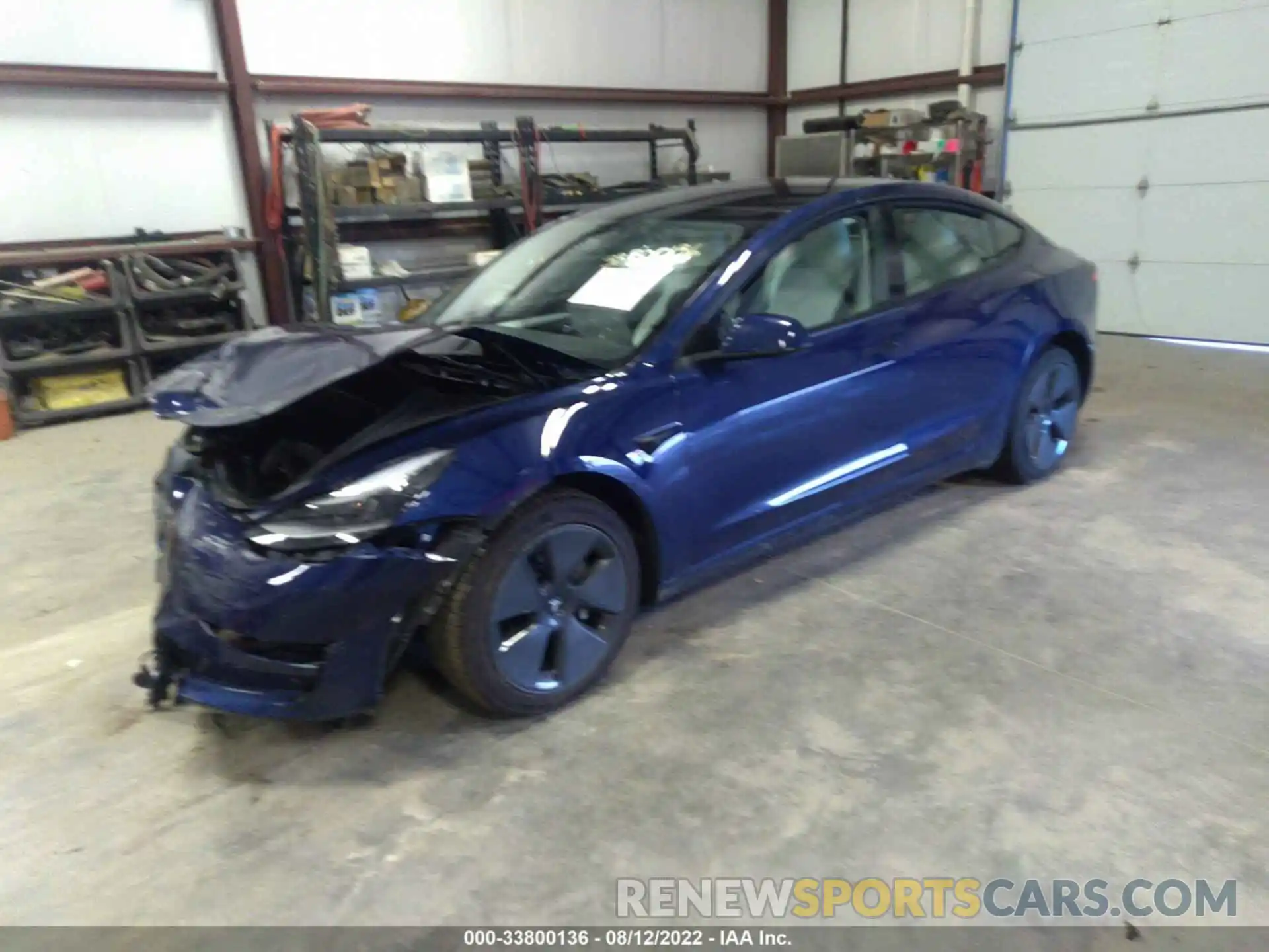 2 Photograph of a damaged car 5YJ3E1EB1NF179396 TESLA MODEL 3 2022