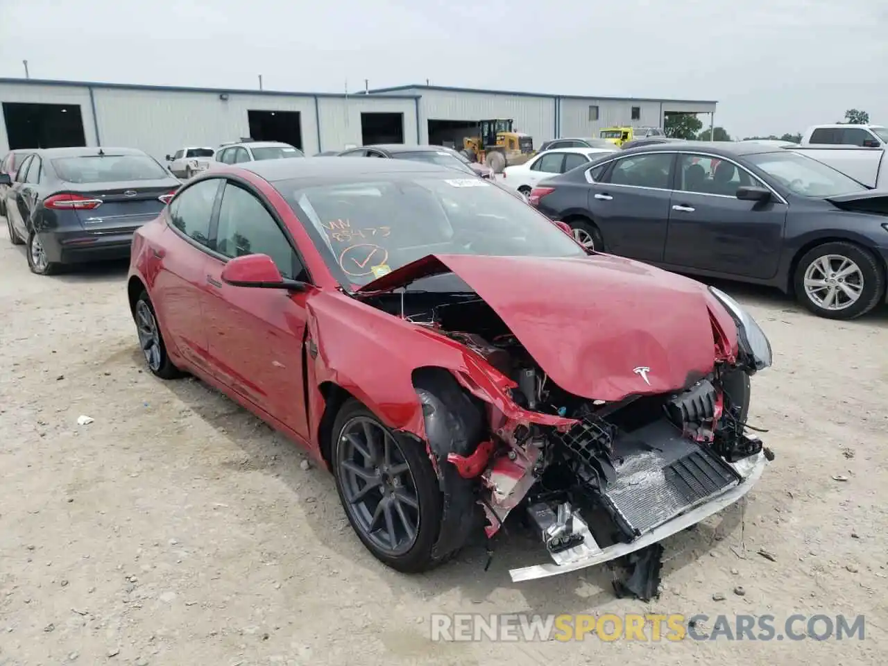 1 Photograph of a damaged car 5YJ3E1EB1NF185473 TESLA MODEL 3 2022